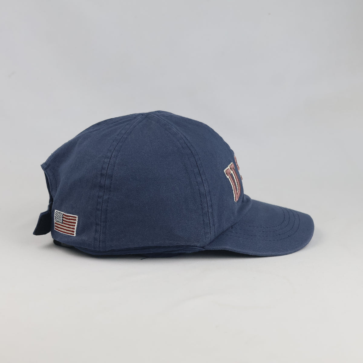Thrifted Zara Cotton Blue Baseball Cap with US Flag (54-56cm) | 10526