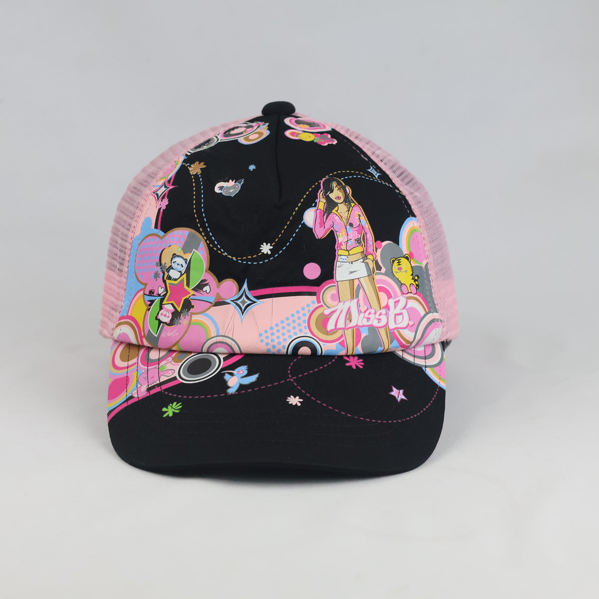 Thrifted Miss B Retro Character Print Snapback Cap (56-58cm) | 10525