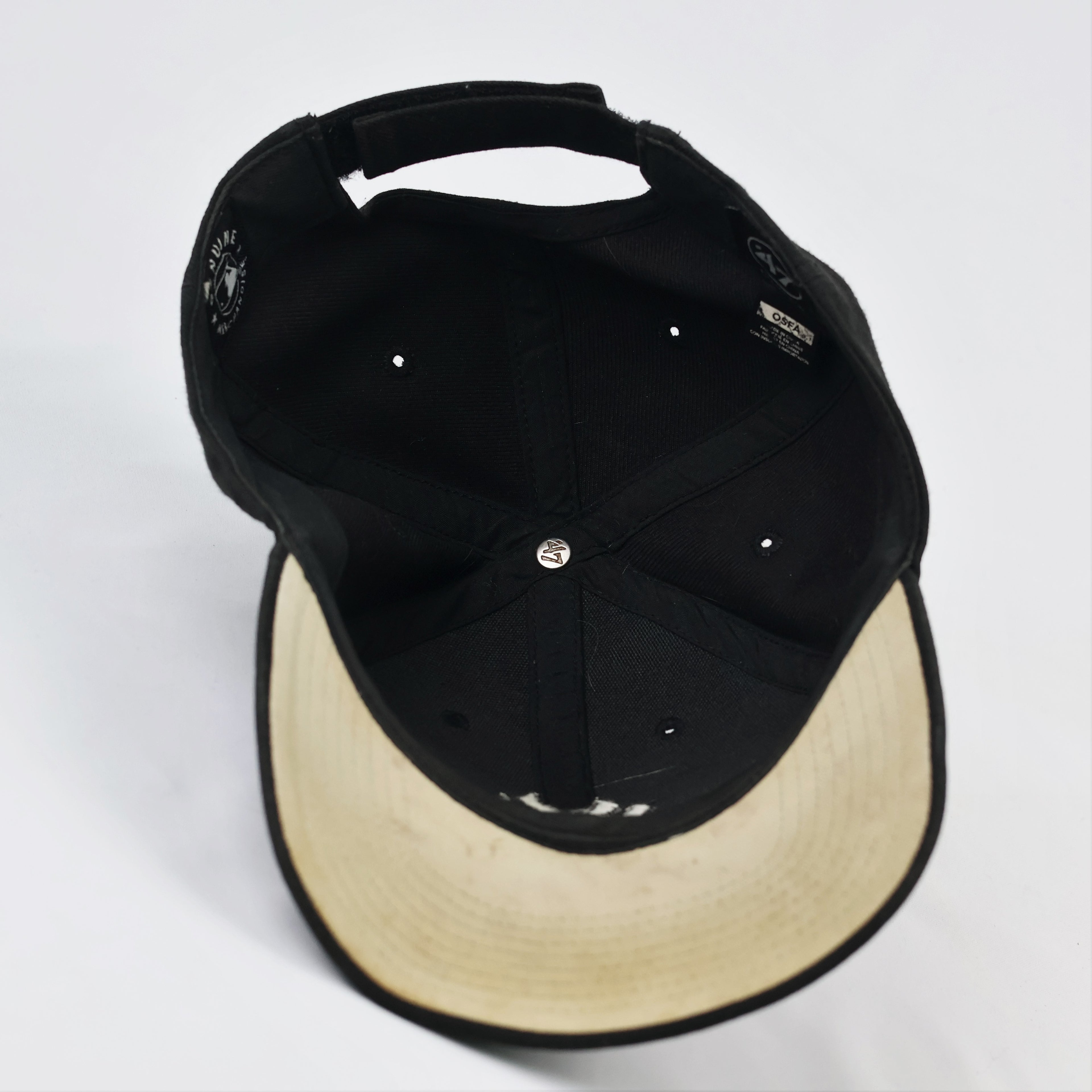 Thrifted NY Yankees '47 Clean Up Cap | Matte Black Embroidered