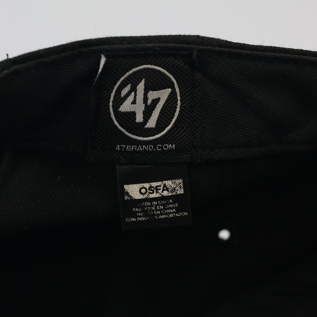 Thrifted NY Yankees '47 Clean Up Cap | Matte Black Embroidered