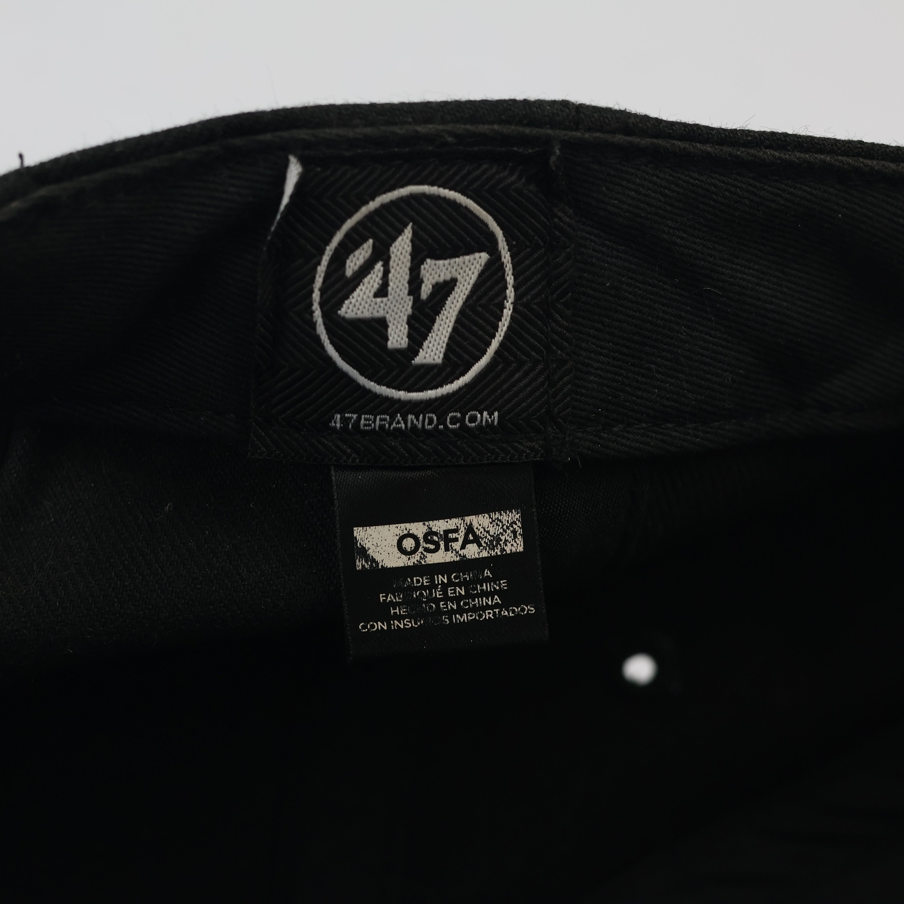 Thrifted NY Yankees '47 Clean Up Cap | Matte Black Embroidered