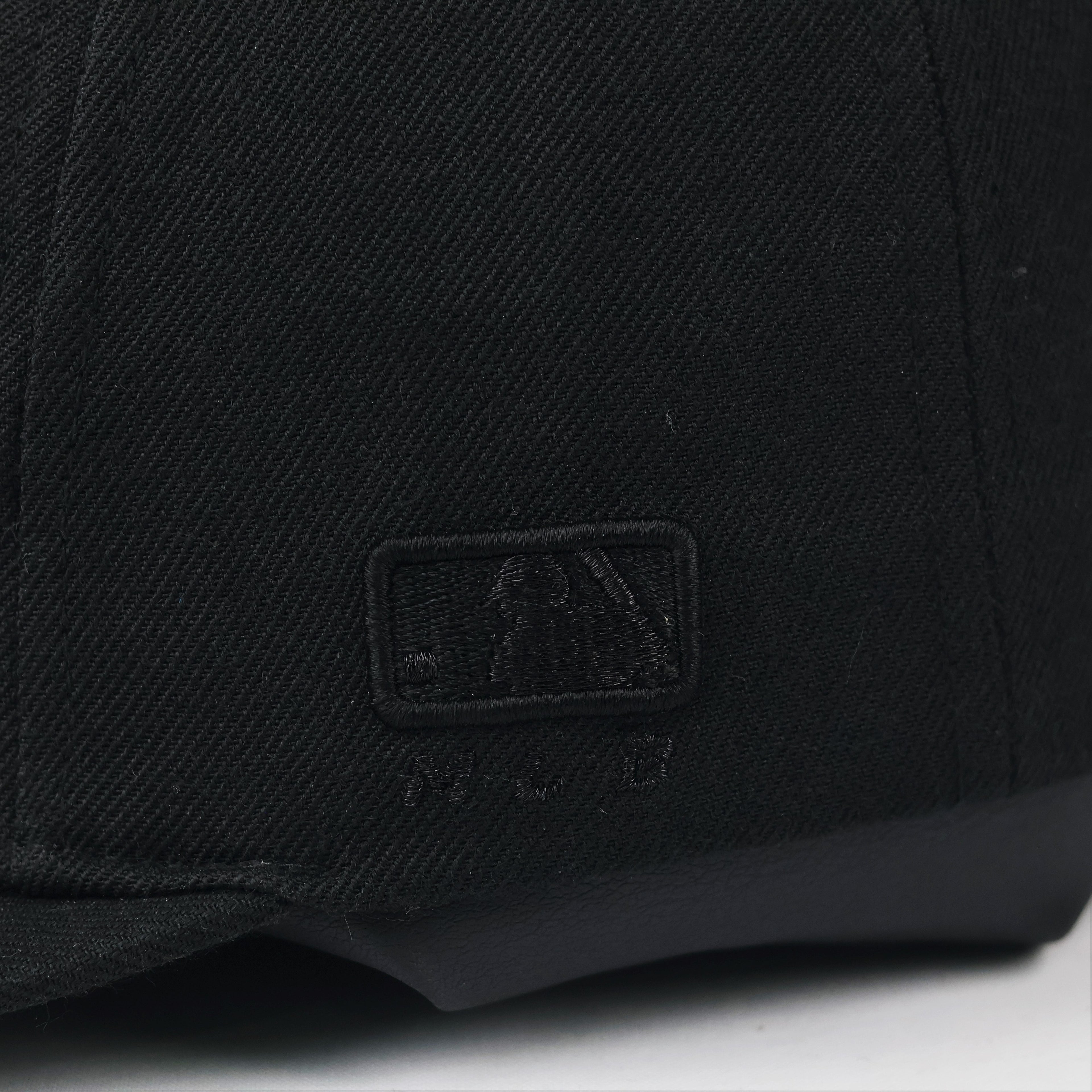 Thrifted NY Yankees Metal Logo Cap | Gold Spellout Snapback