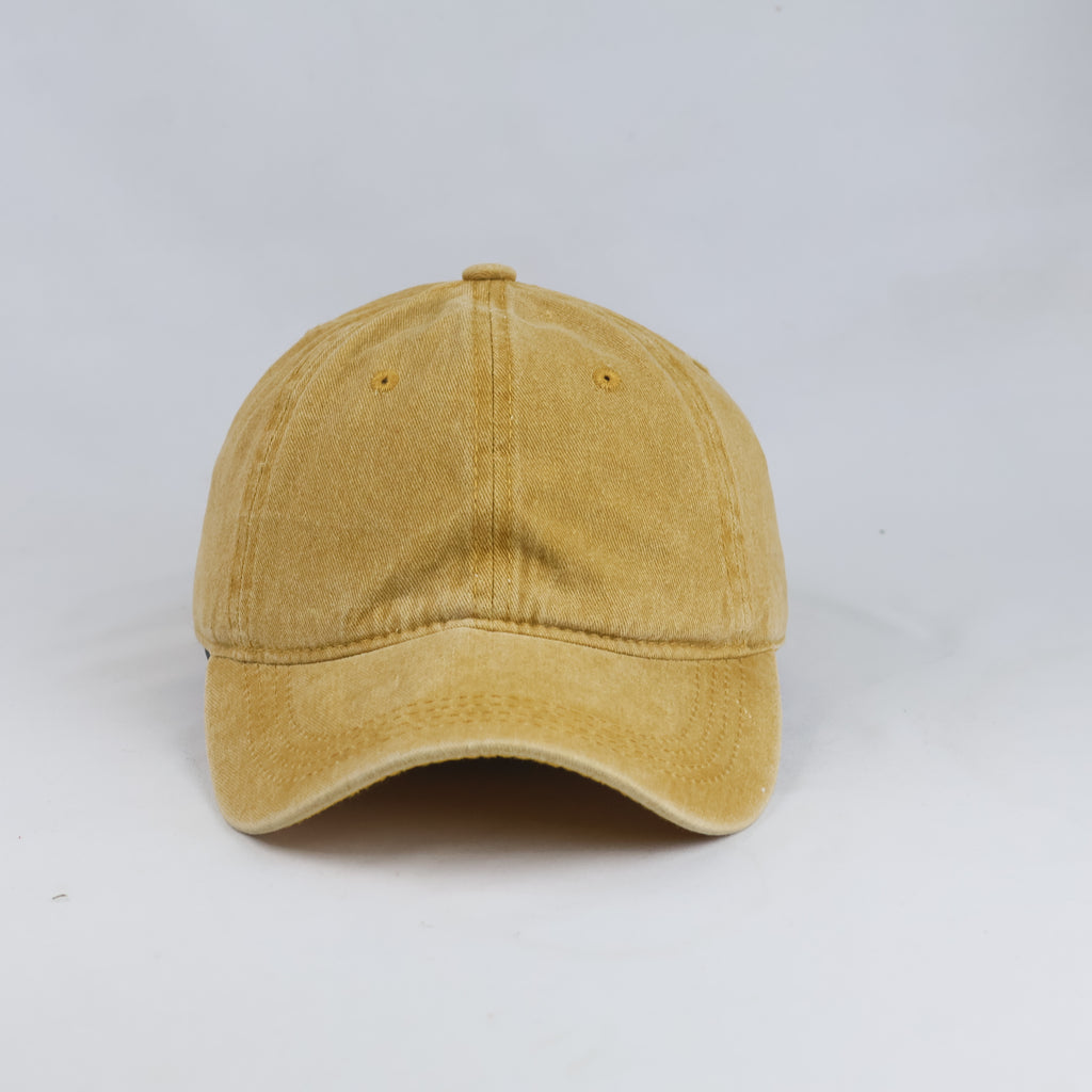 Thrifted Washed Mustard Yellow Blank Dad Hat (57-58cm) | 10530