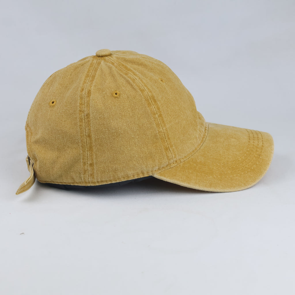 Thrifted Washed Mustard Yellow Blank Dad Hat (57-58cm) | 10530
