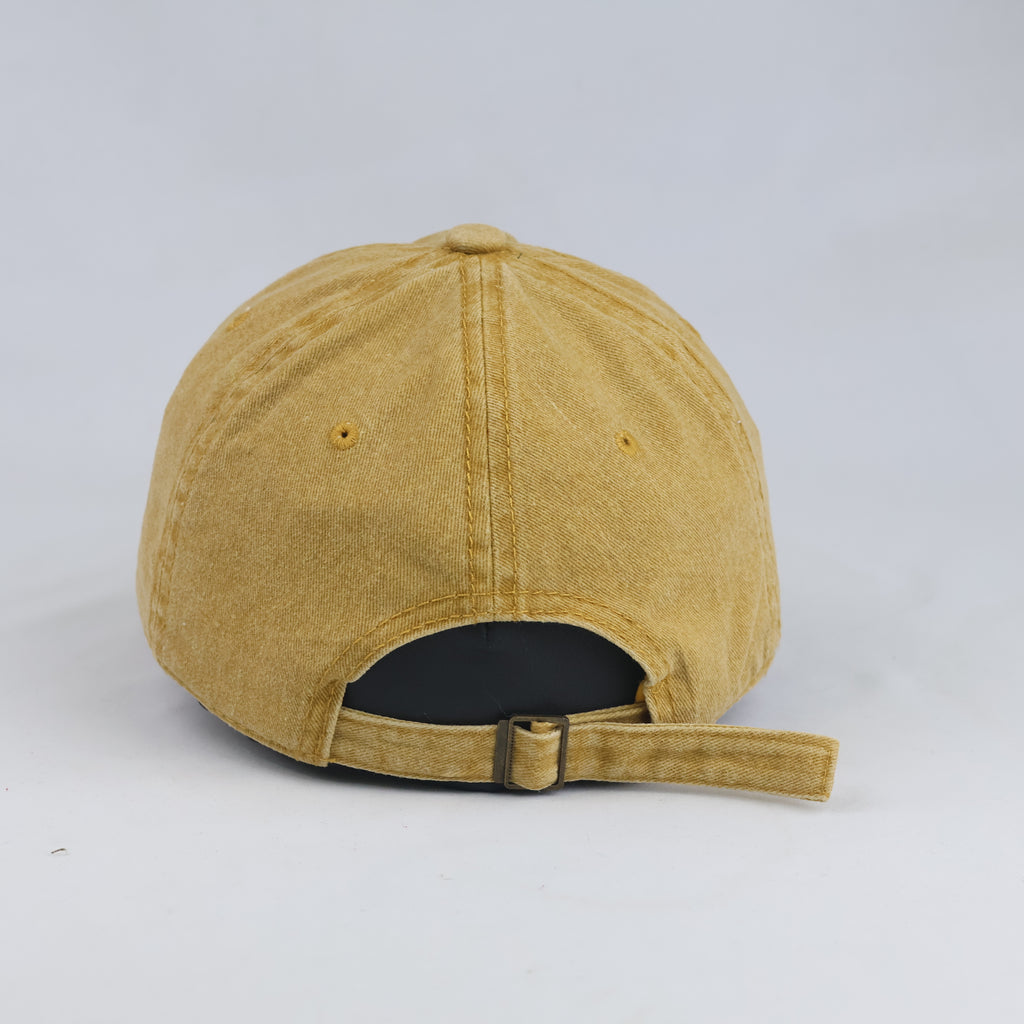 Thrifted Washed Mustard Yellow Blank Dad Hat (57-58cm) | 10530