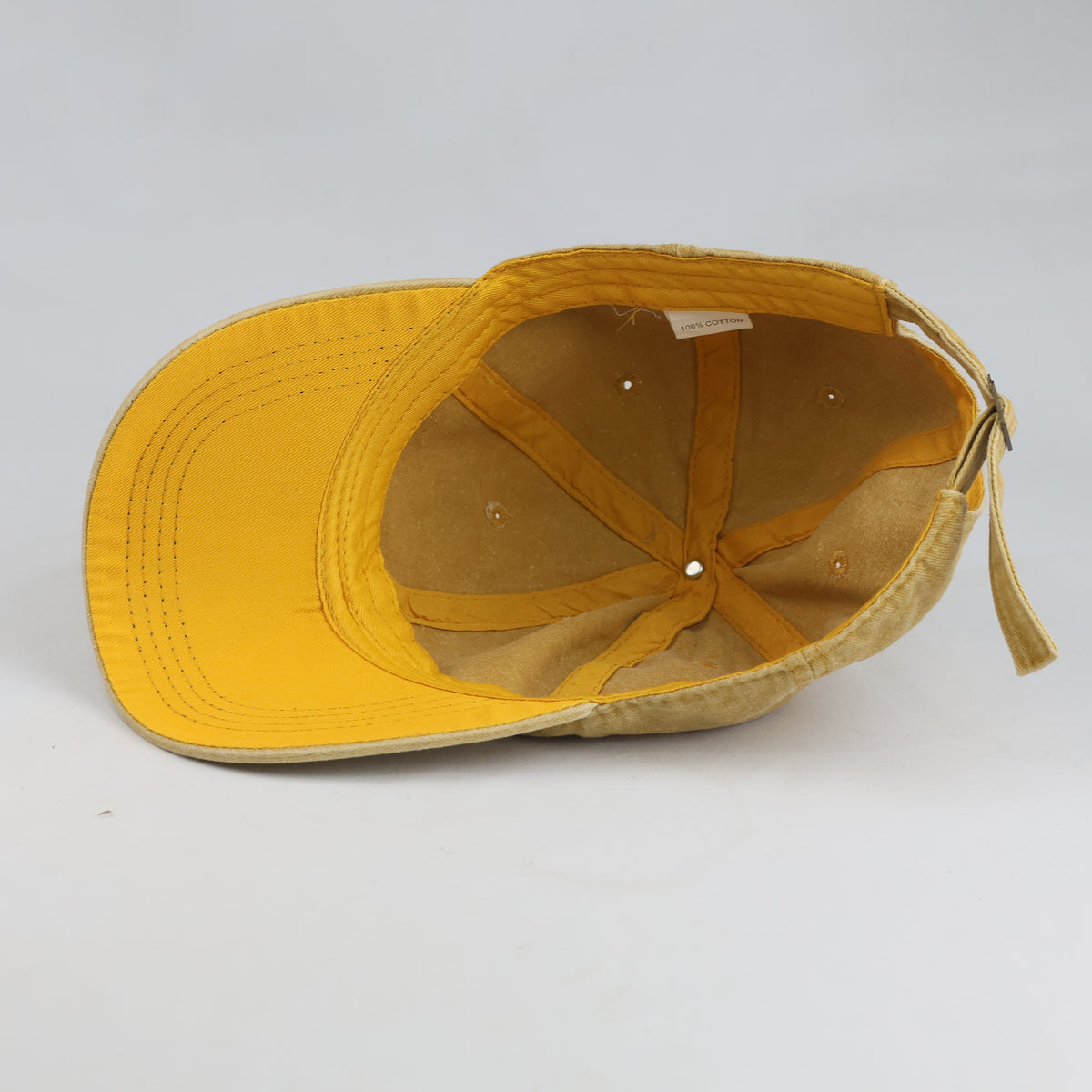 Thrifted Washed Mustard Yellow Blank Dad Hat (57-58cm) | 10530