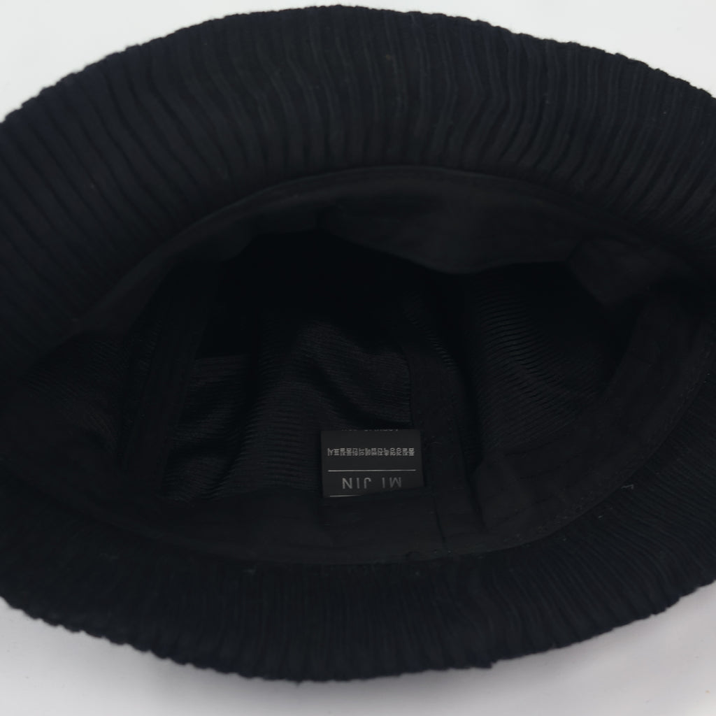 Korean Hybrid Bucket Hat | Red & Black Checkered Flannel with Knit Cuff