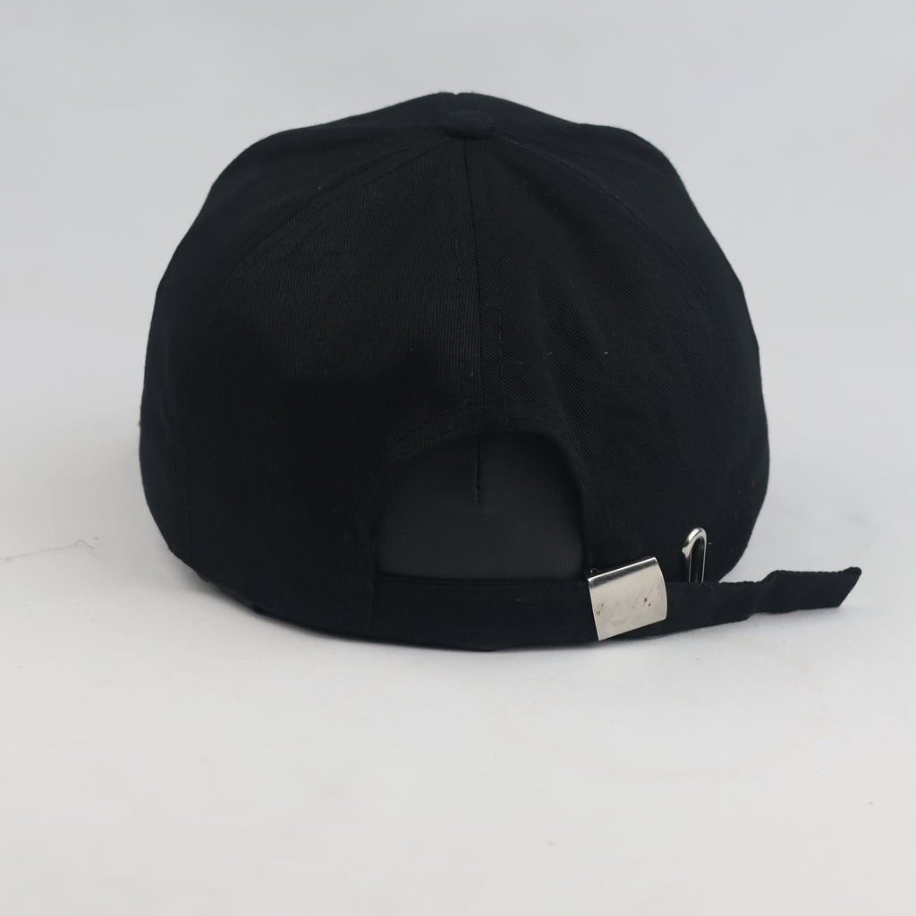Thrifted Streetwear Black Cap with "Fashion" Brim Print (56-58cm) | 10544