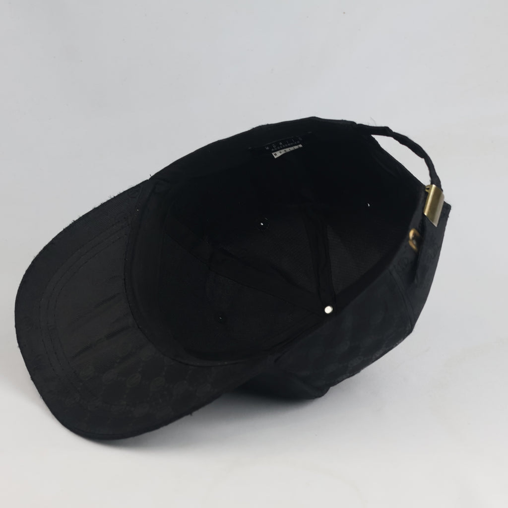 Thrifted Black Jacquard Monogram Adjustable Hat (57-58cm) | 10552