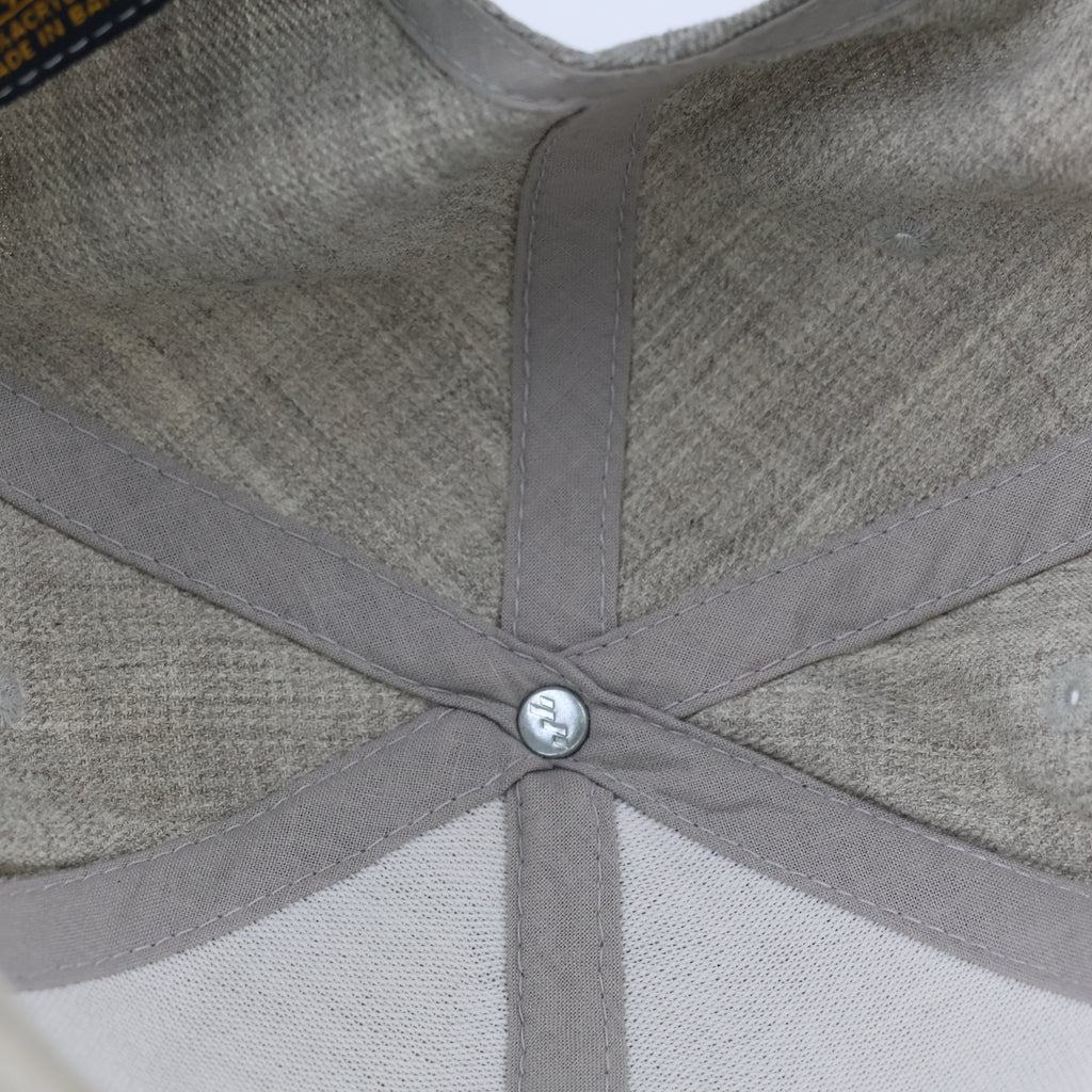 Thrifted Sturm GmbH Grey Wool Blend Cap | Yupoong Snapback 57-59cm