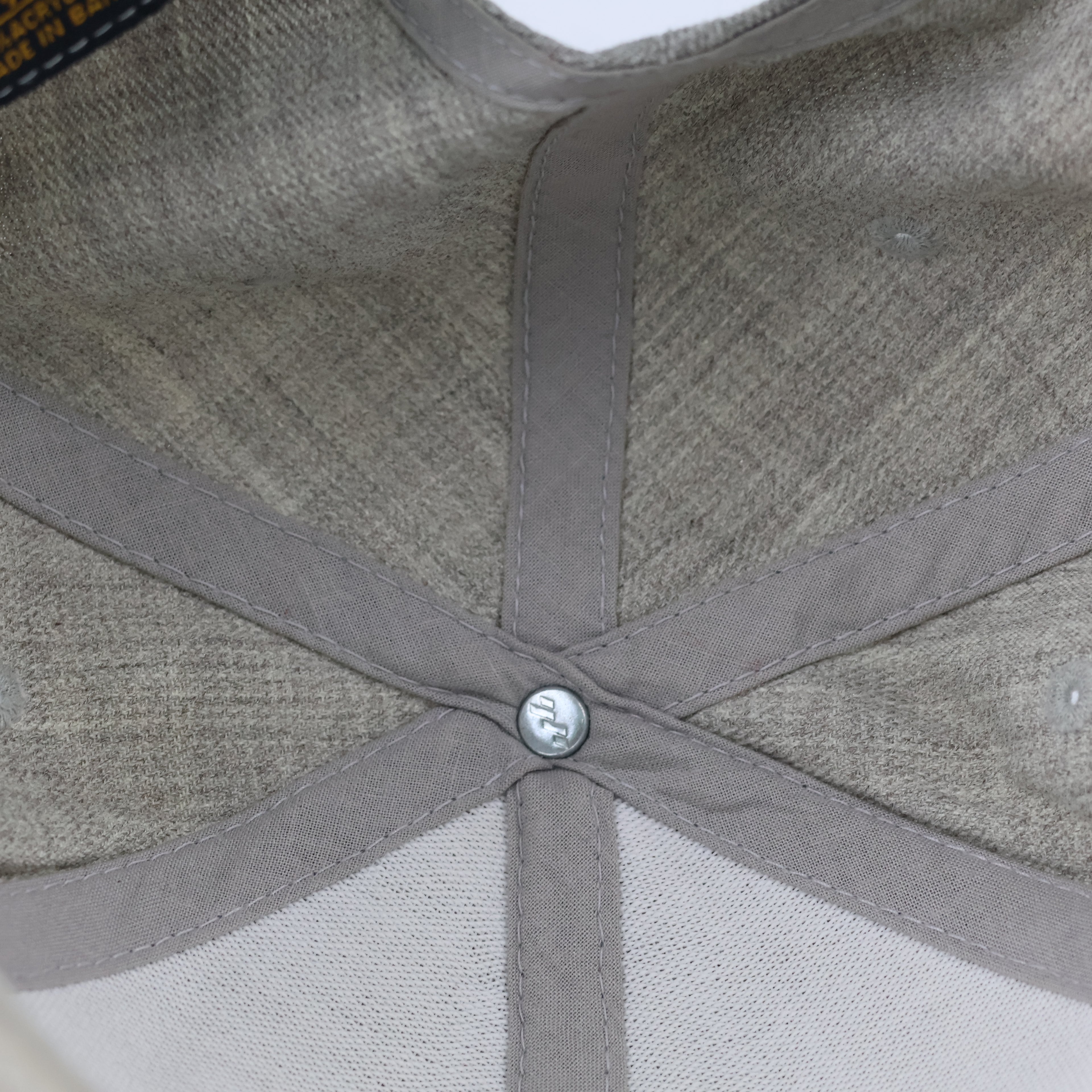 Thrifted Sturm GmbH Grey Wool Blend Cap | Yupoong Snapback 57-59cm