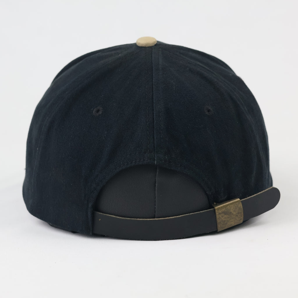 Thrifted Military Aviator Air Rescue Strapback Cap | Black & Tan