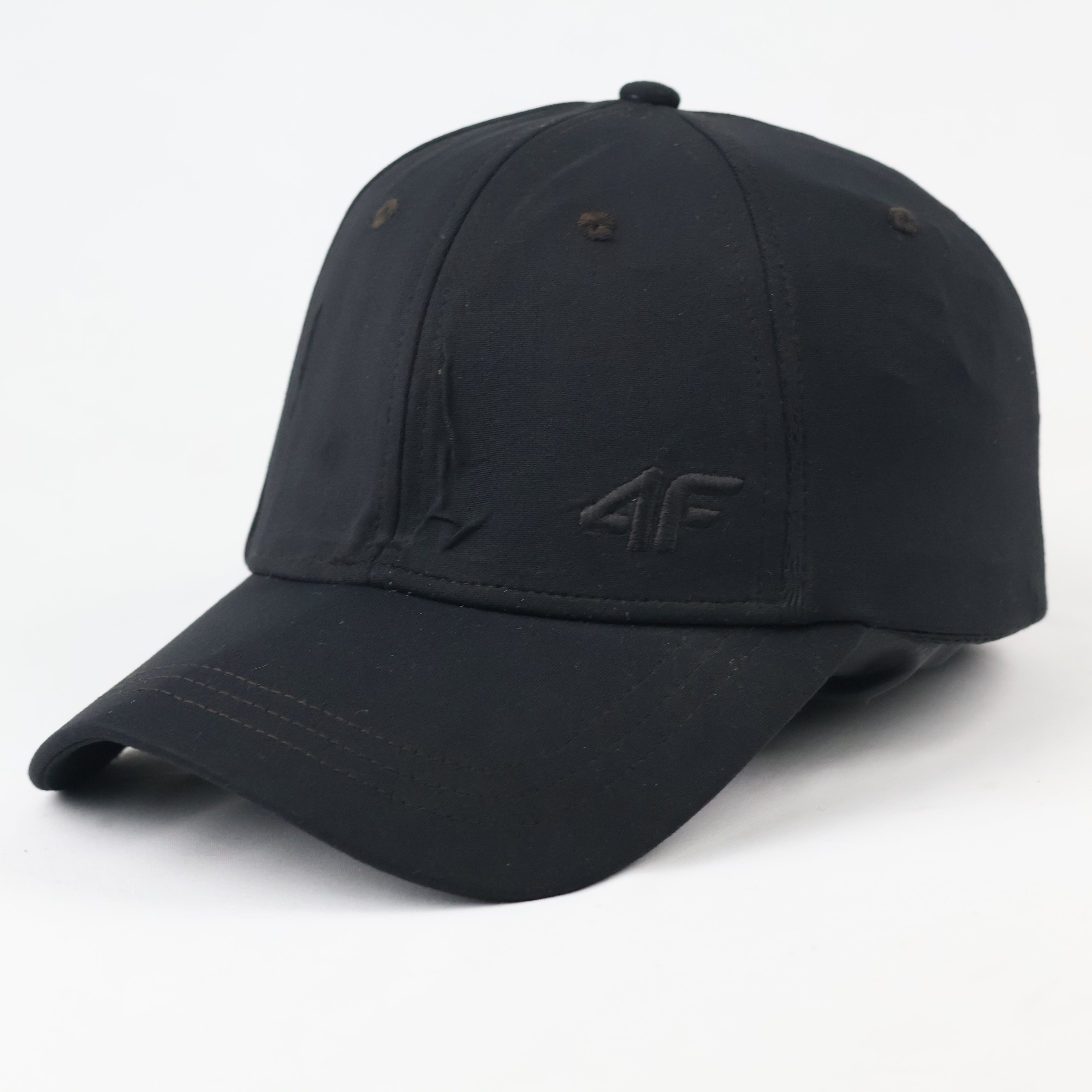Thrifted 4F Minimalist Matte Black Athletic Hat | Size S/M