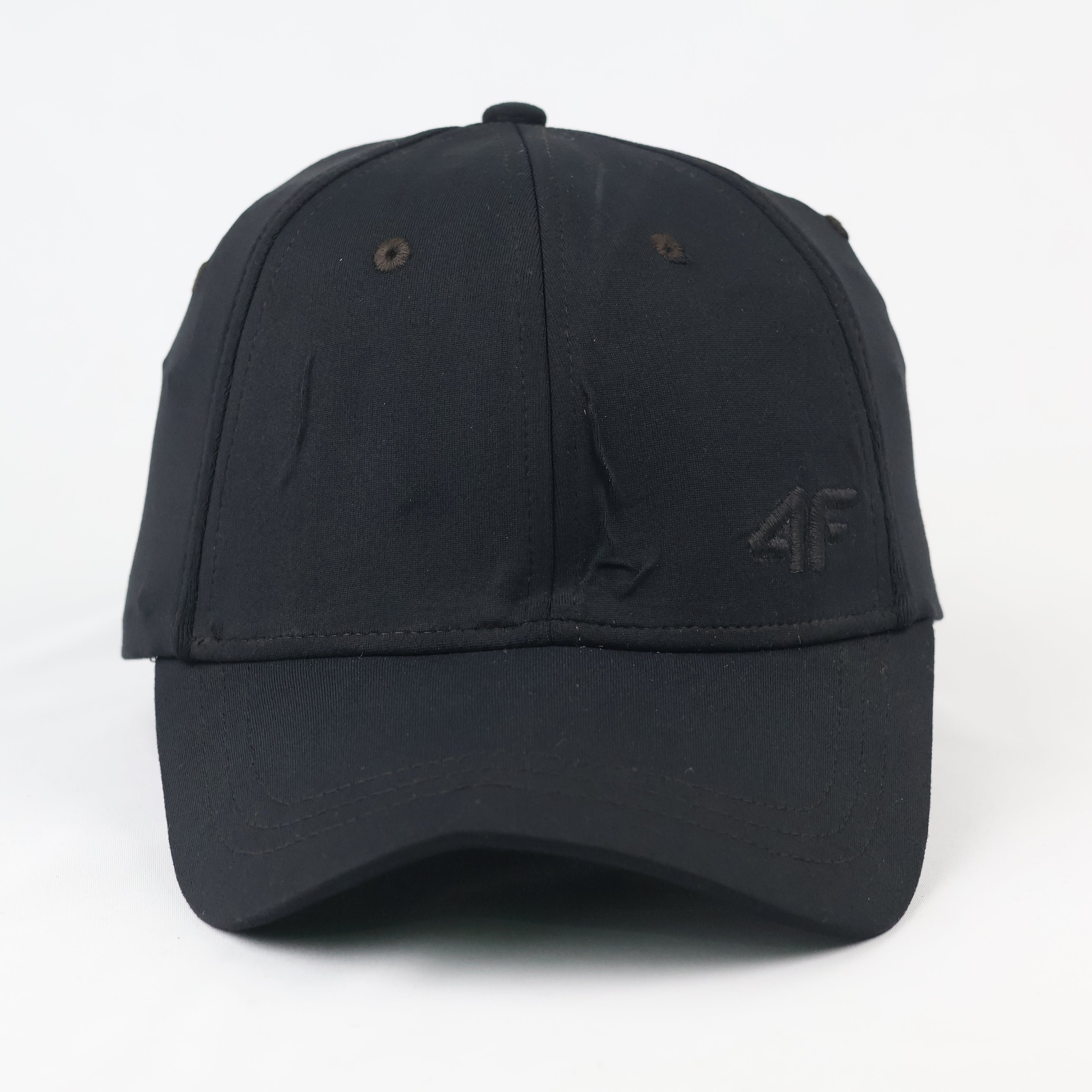 Thrifted 4F Minimalist Matte Black Athletic Hat | Size S/M