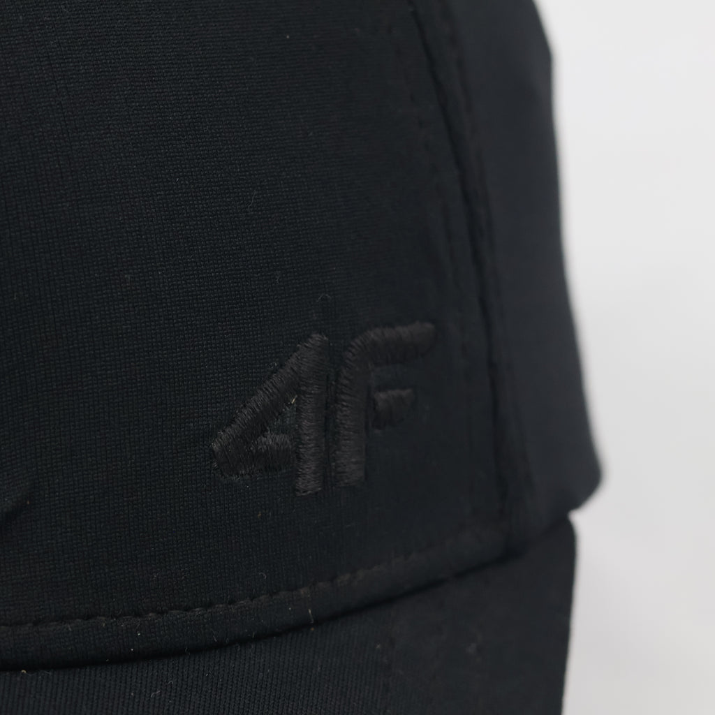 Thrifted 4F Minimalist Matte Black Athletic Hat | Size S/M