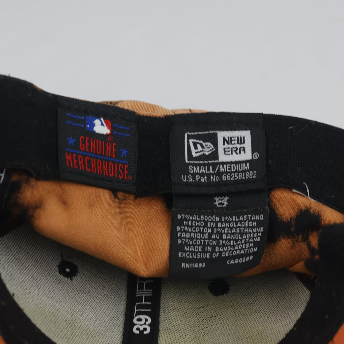 Thrifted New York Yankees Tie-Dye Brown Baseball Cap (57cm) | 10539