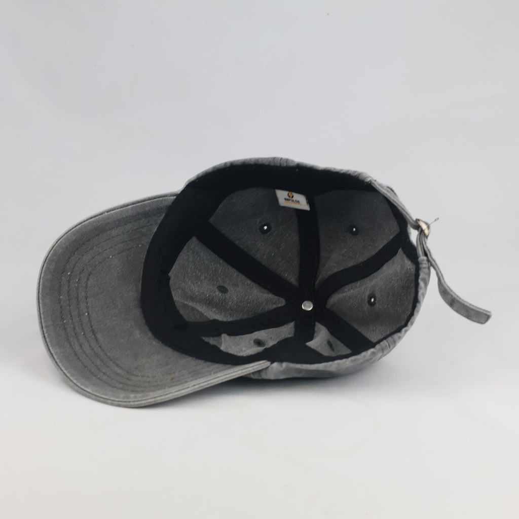 Thrifted Vintage Grey Zion National Park Leather Patch Baseball Cap (56–57 cm) | 10548