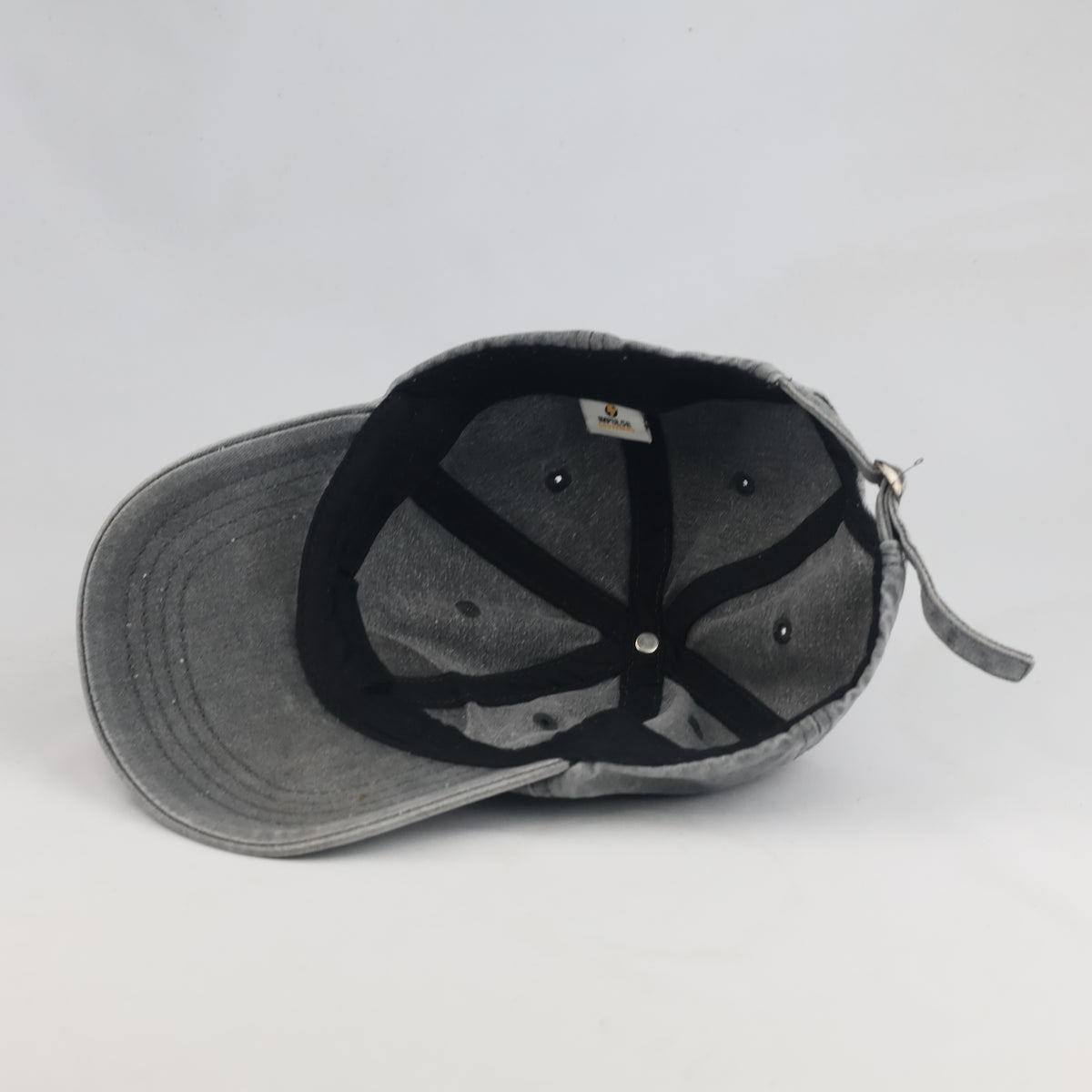 Thrifted Vintage Grey Zion National Park Leather Patch Baseball Cap (56–57 cm) | 10548