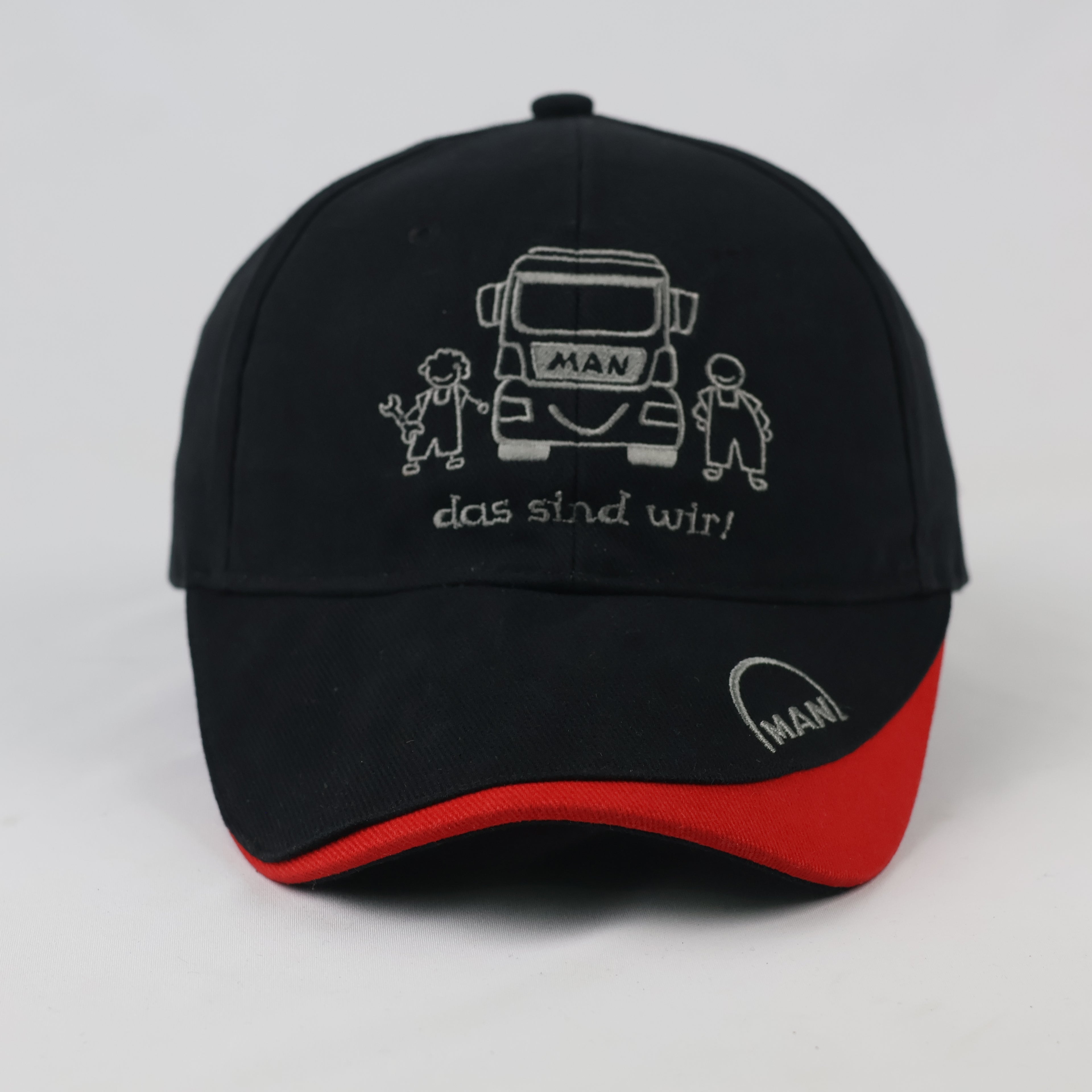 Thrifted Hilton Head MAN Trucking Black & Red Cap