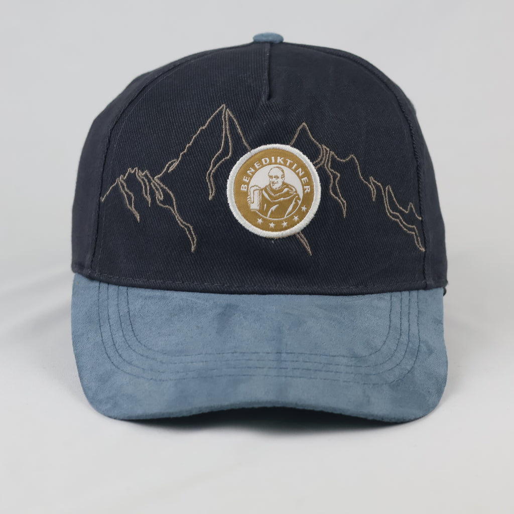 Thrifted Benediktiner German Brewery Mountain Graphic Hat | Suede Brim