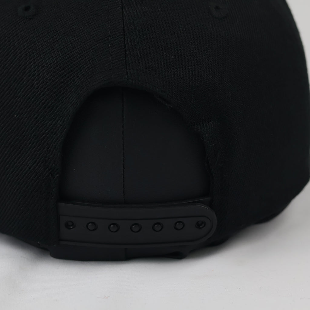 Thrifted Black Sorry Mom Tattoo Hat | Green Underbrim Snapback
