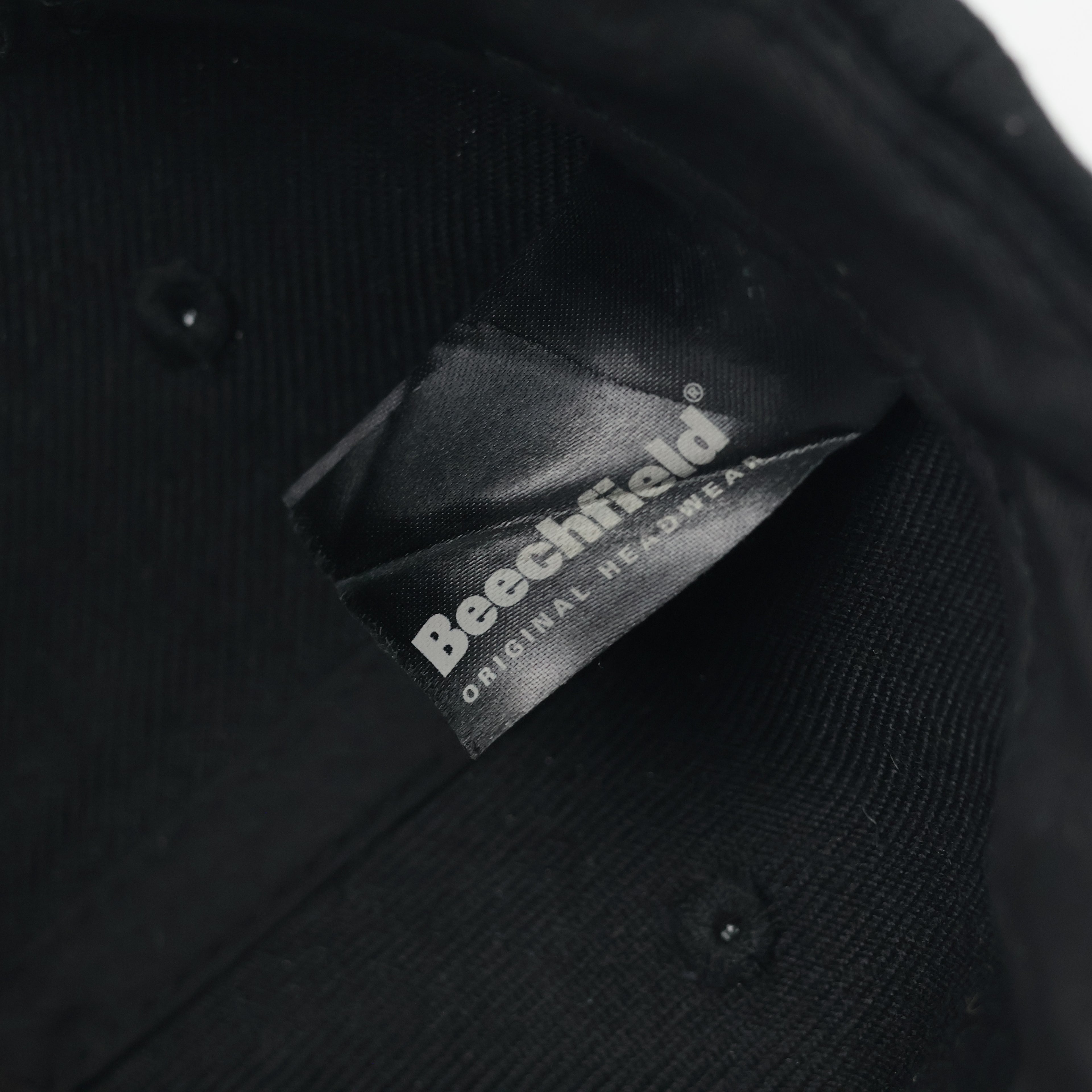 Thrifted Black Sorry Mom Tattoo Hat | Green Underbrim Snapback