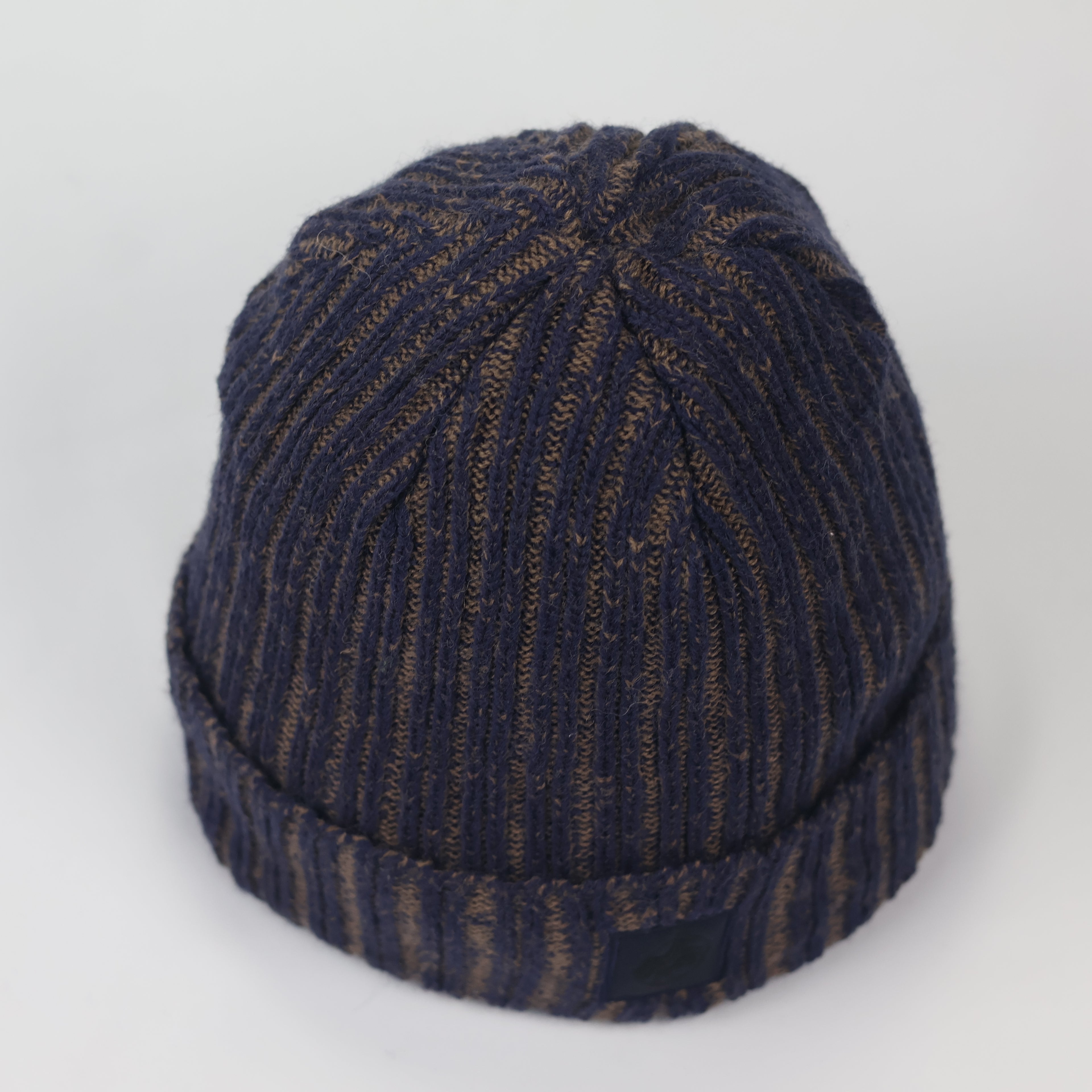Kolon Sport Authentic Beanie | Korean Outdoor Brand | Navy & Brown Marl Knit