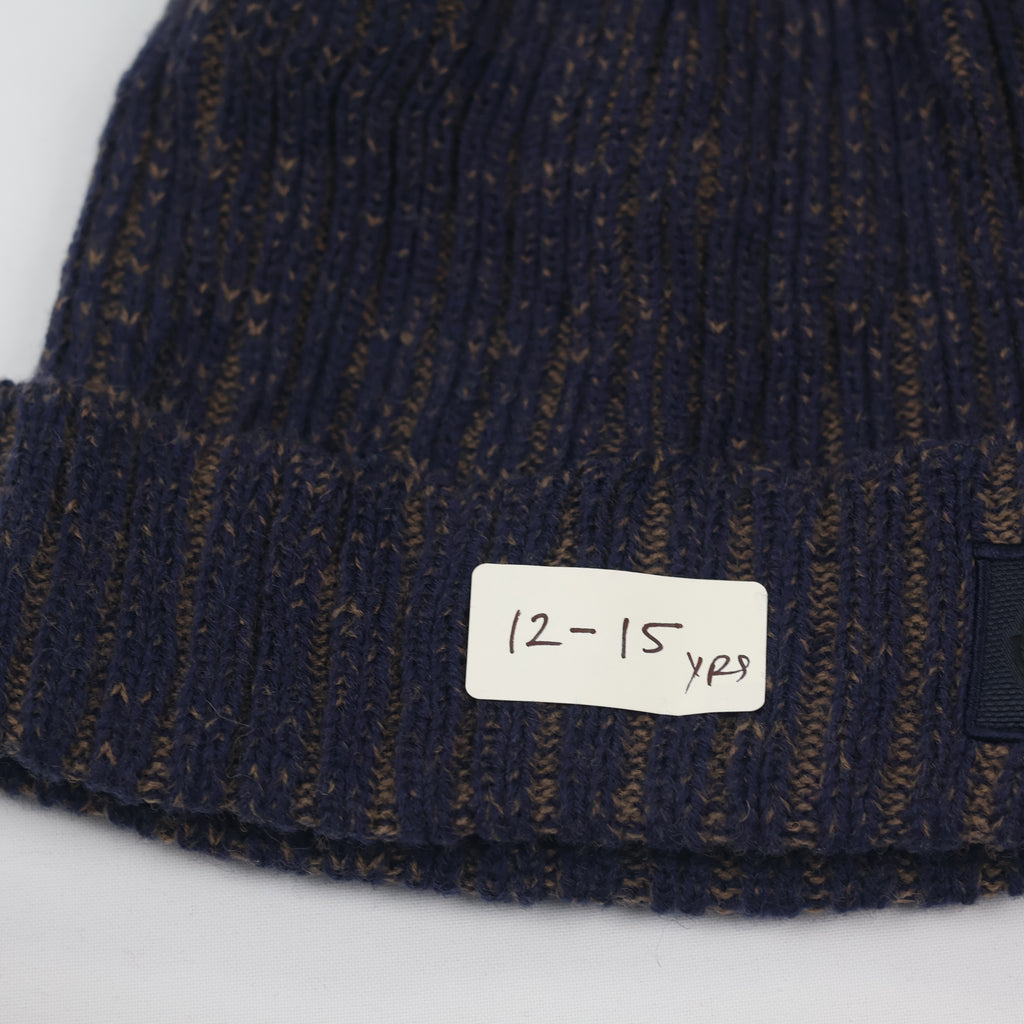 Kolon Sport Authentic Beanie | Korean Outdoor Brand | Navy & Brown Marl Knit