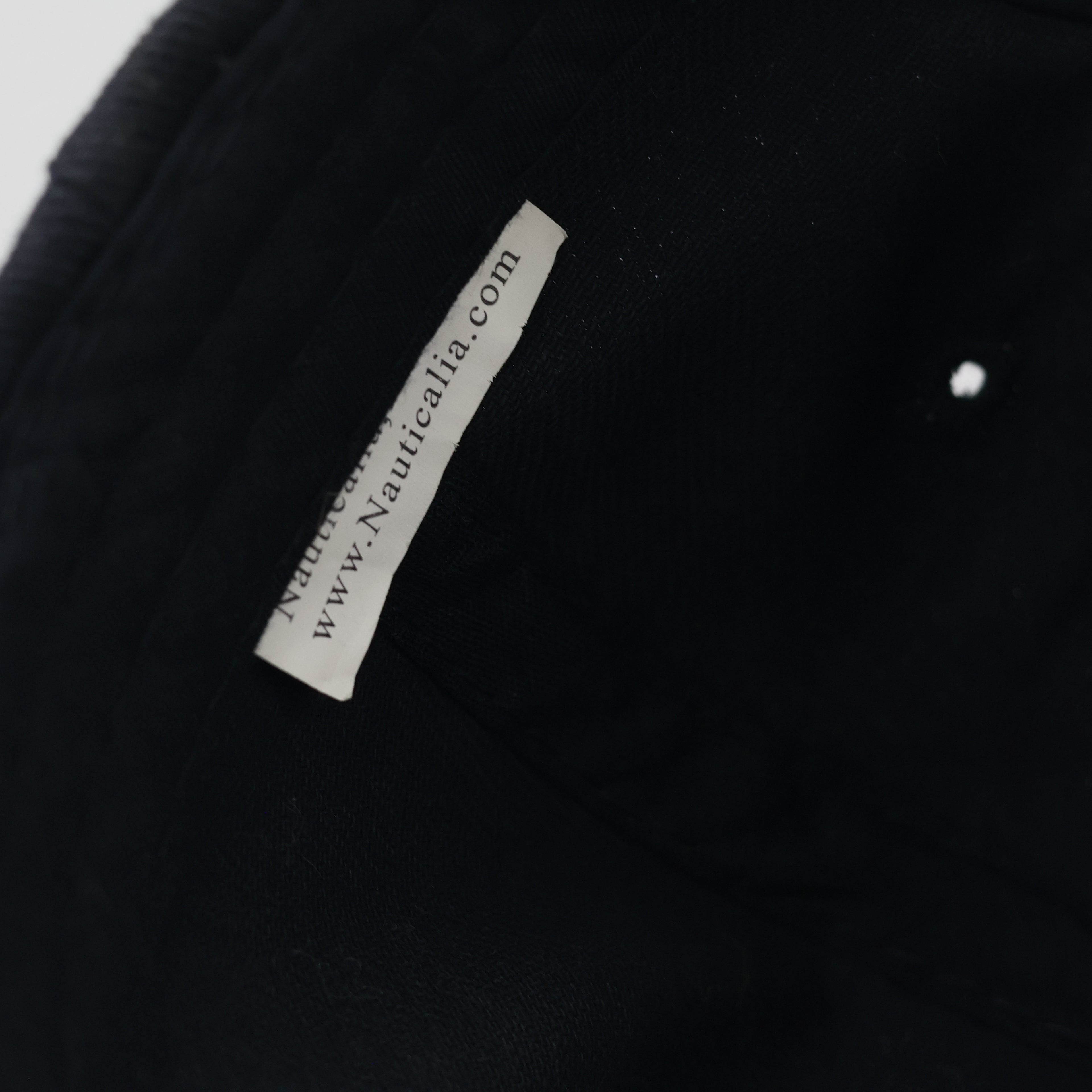 Thrifted Navy Blue Captain Hat with Faux Suede Visor | 56-58cm