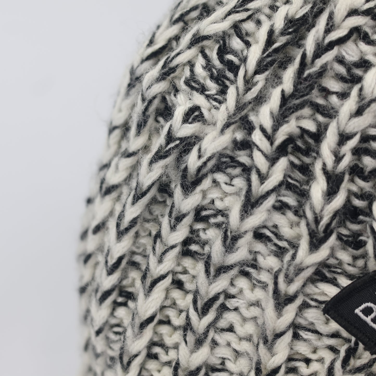 Streetwear "Project" Patch Beanie | Oreo Marl Knit | Thermal Lined Cap