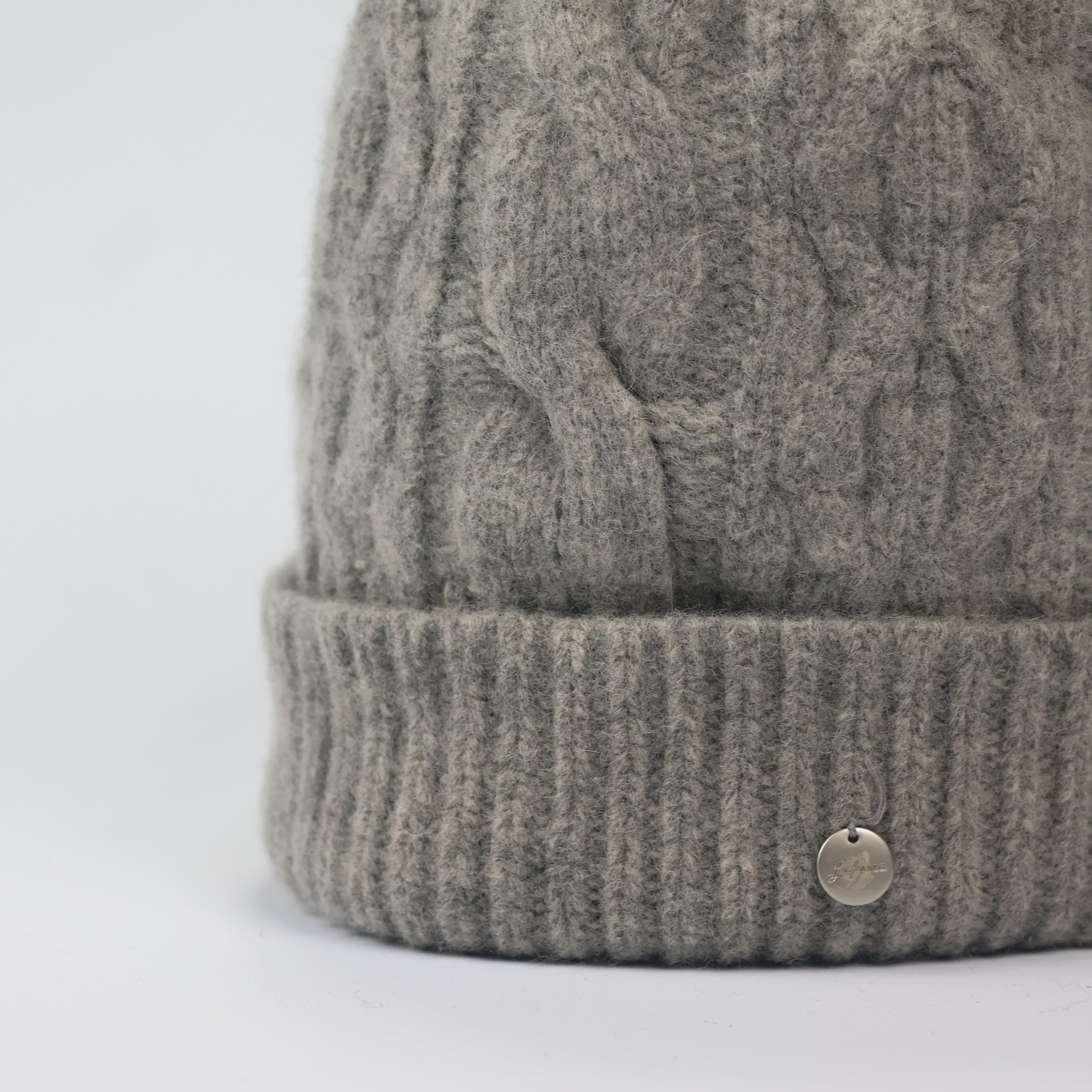 Lafuma Outdoor Beanie Korean | Soft Cable Knit Grey