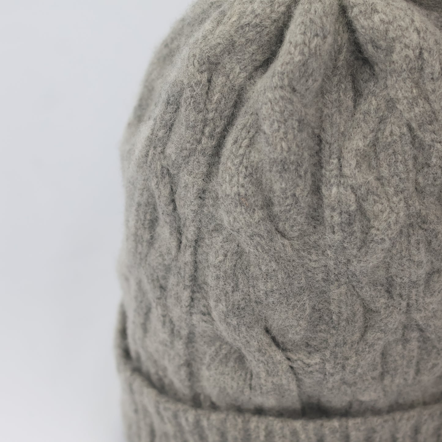 Lafuma Outdoor Beanie Korean | Soft Cable Knit Grey