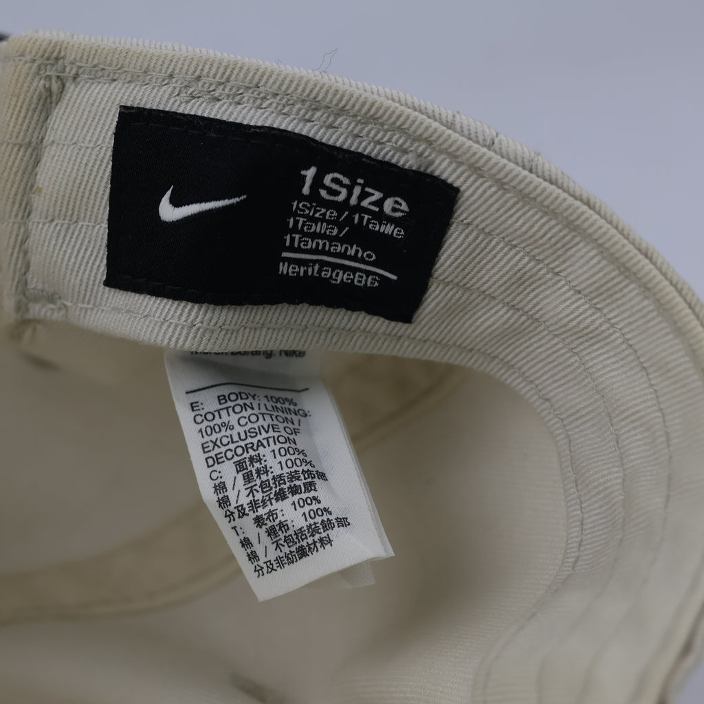 Thrifted Nike Heritage 86 Off-White Cap | Adjustable Strapback
