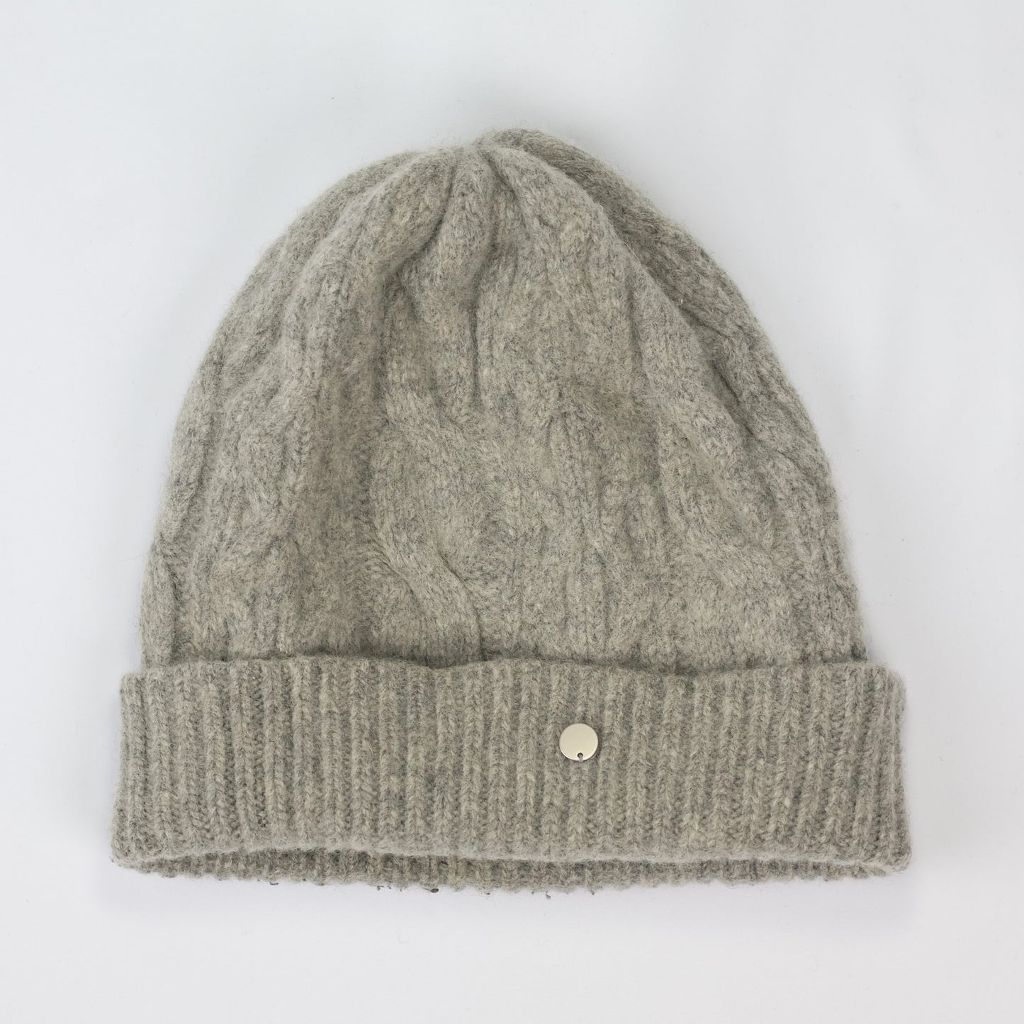 Lafuma Outdoor Beanie Korean | Soft Cable Knit Grey