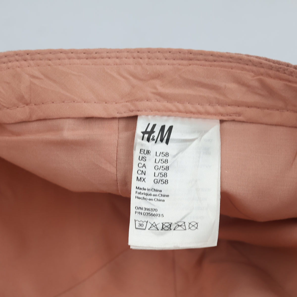 Thrifted H&M Soft Suede-Finish Pink Dad Hat (58cm) | 10574
