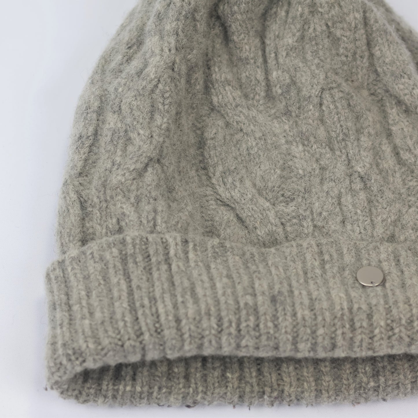 Lafuma Outdoor Beanie Korean | Soft Cable Knit Grey