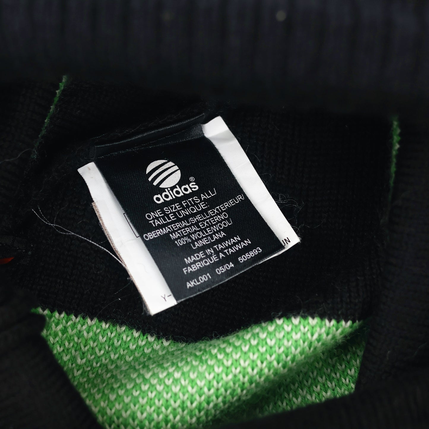 Y-3 Adidas x Yohji Yamamoto Designer Beanie | 100% Wool Black & Neon Green Knit