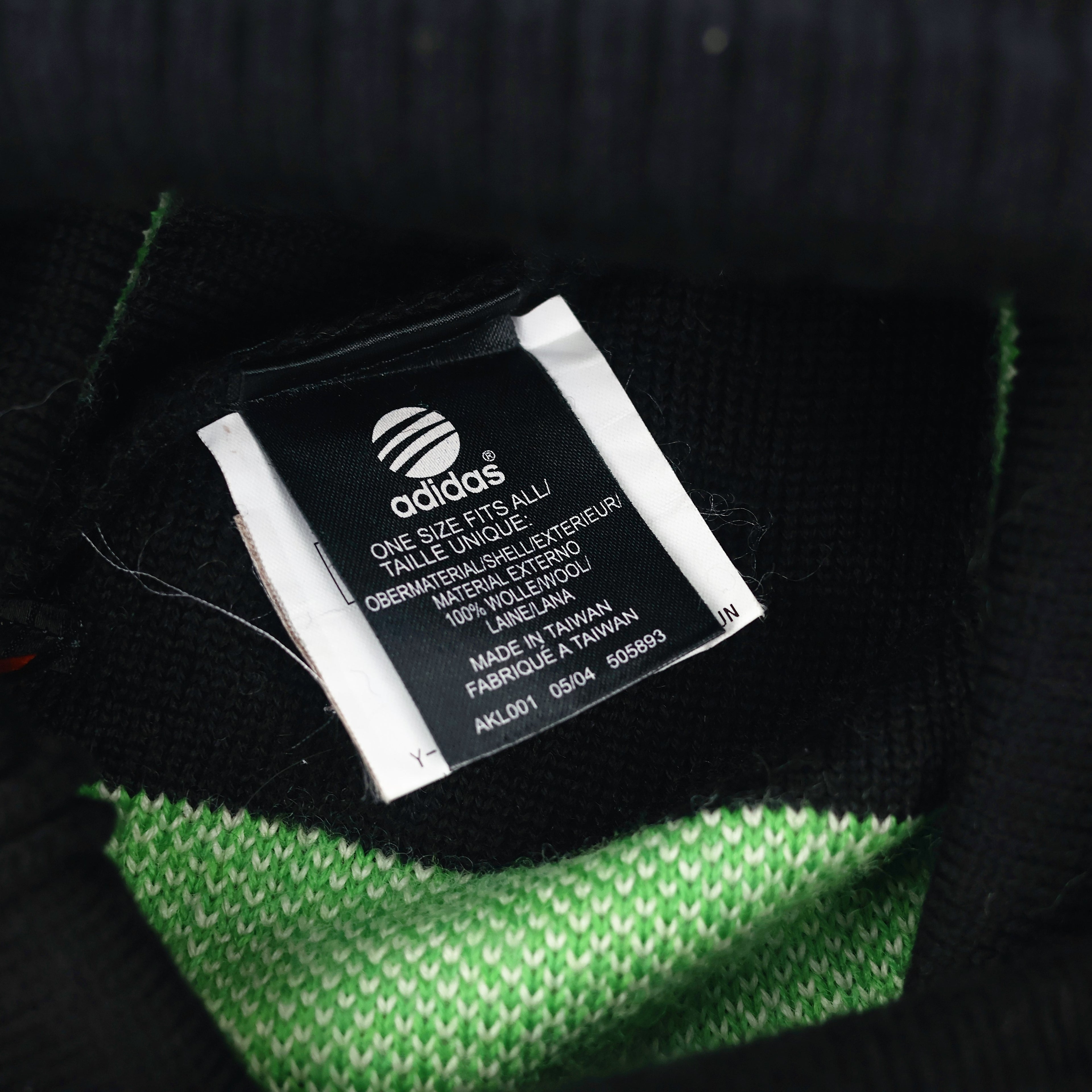 Y-3 Adidas x Yohji Yamamoto Designer Beanie | 100% Wool Black & Neon Green Knit