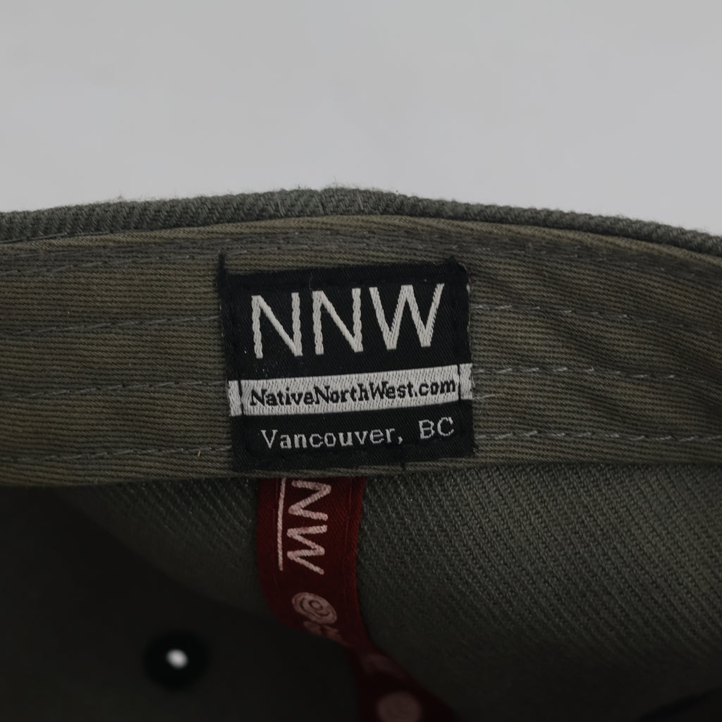 Thrifted Native Origins Salmon Print Gray Baseball Cap (57-58cm) | 10572