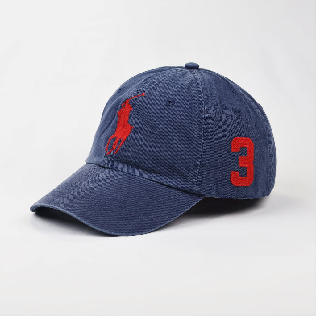 Polo Ralph Lauren Heritage Racing Thrifted  Cap - Navy Blue - Adjustable Strapback