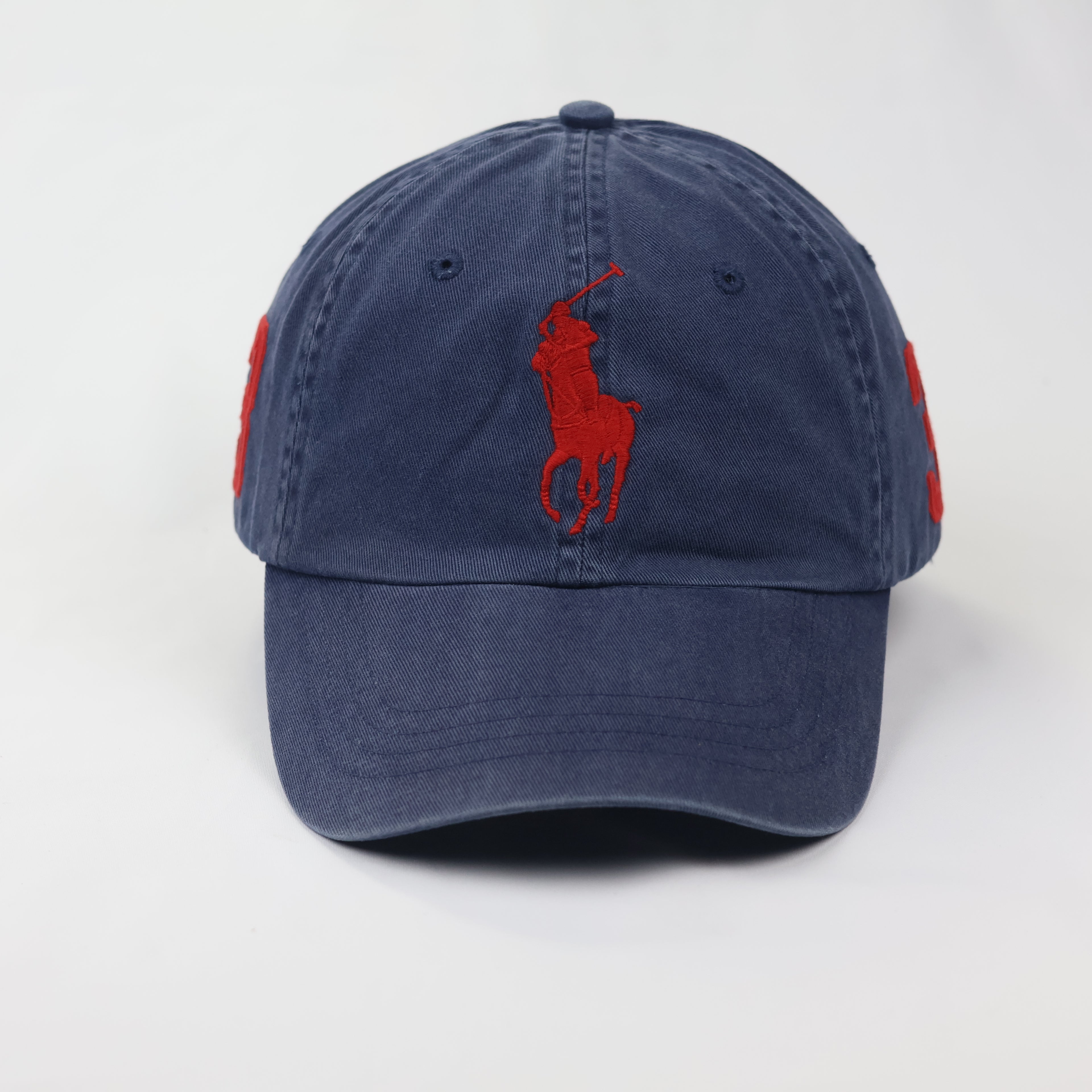 Polo Ralph Lauren Heritage Racing Thrifted  Cap - Navy Blue - Adjustable Strapback