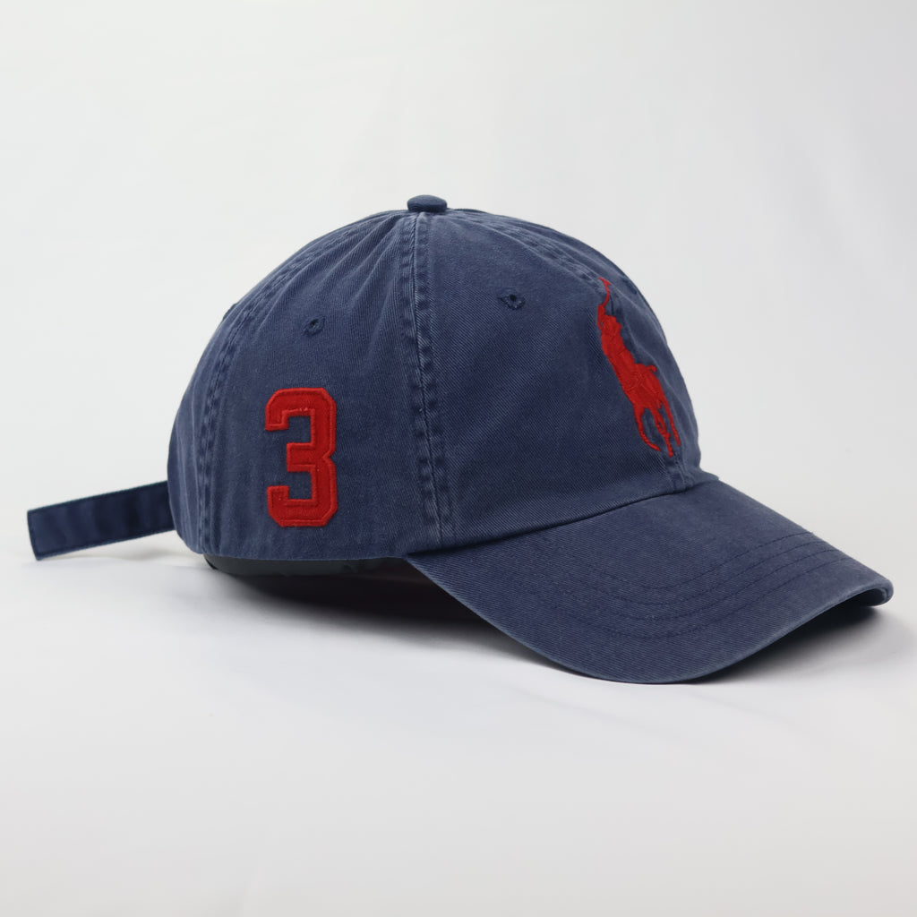 Polo Ralph Lauren Heritage Racing Thrifted  Cap - Navy Blue - Adjustable Strapback