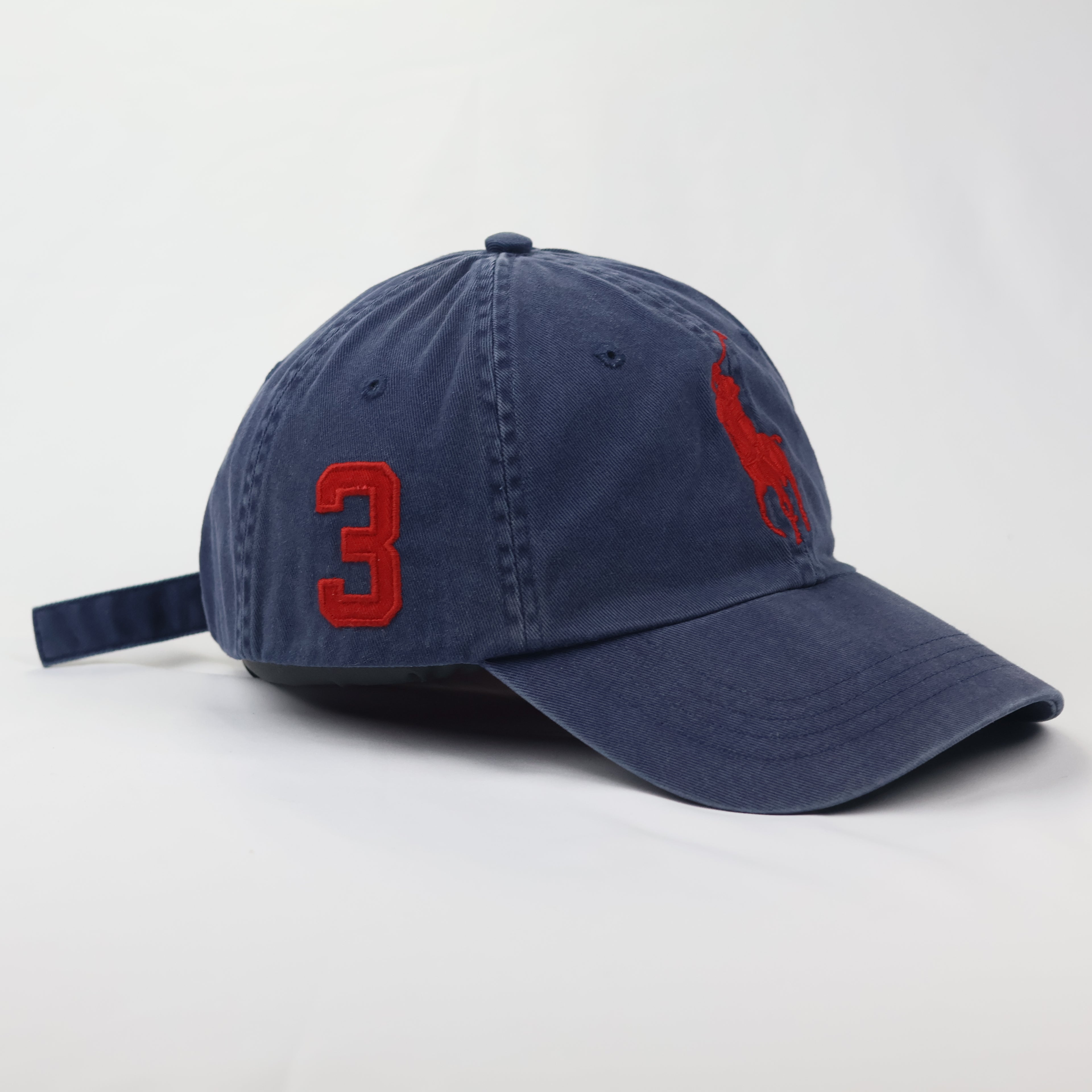 Polo Ralph Lauren Heritage Racing Thrifted  Cap - Navy Blue - Adjustable Strapback