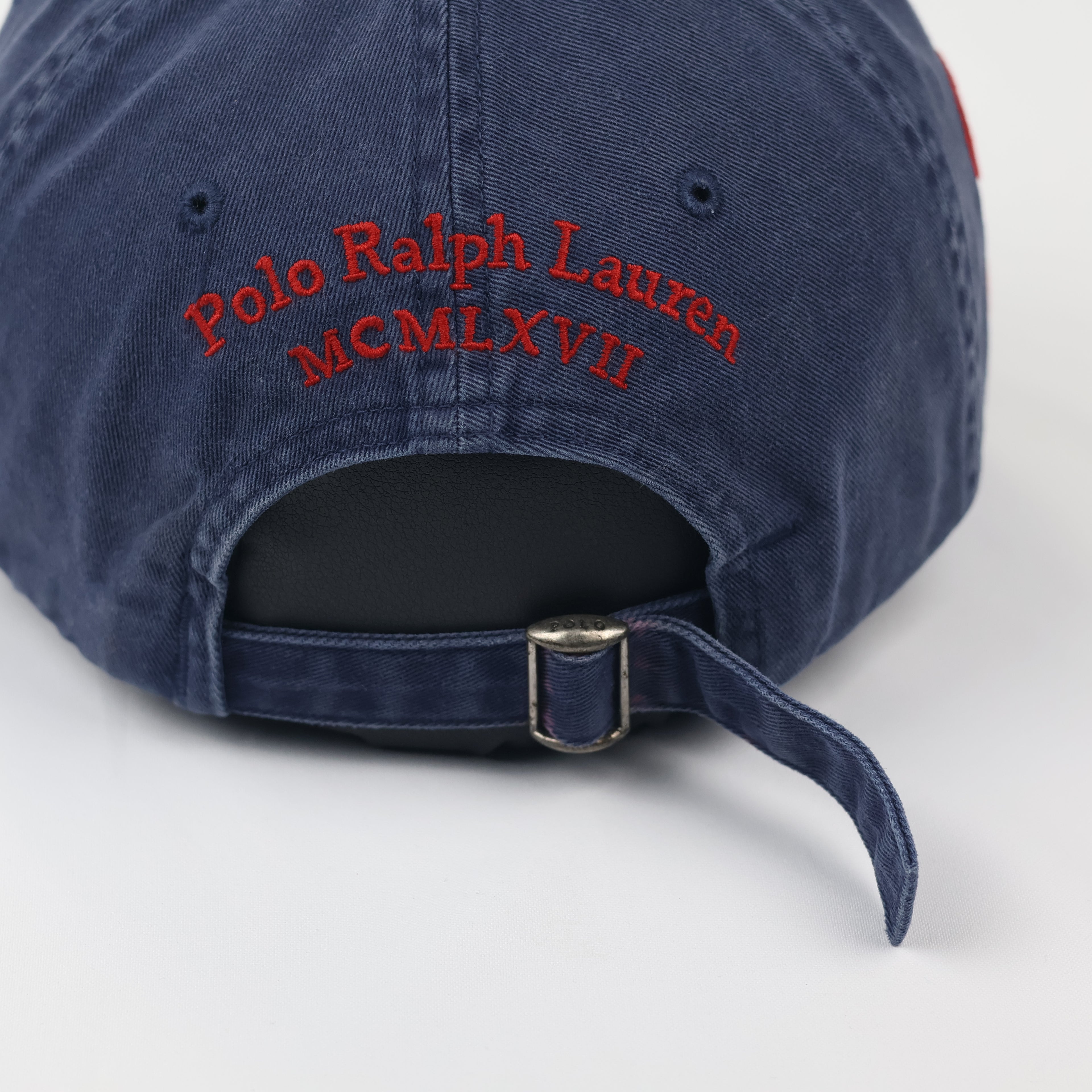 Polo Ralph Lauren Heritage Racing Thrifted  Cap - Navy Blue - Adjustable Strapback