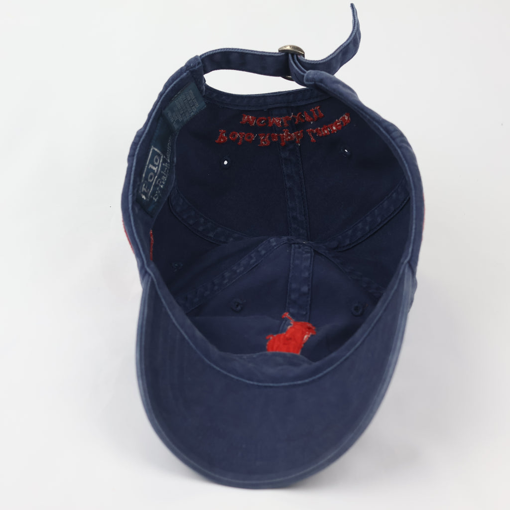 Polo Ralph Lauren Heritage Racing Thrifted  Cap - Navy Blue - Adjustable Strapback