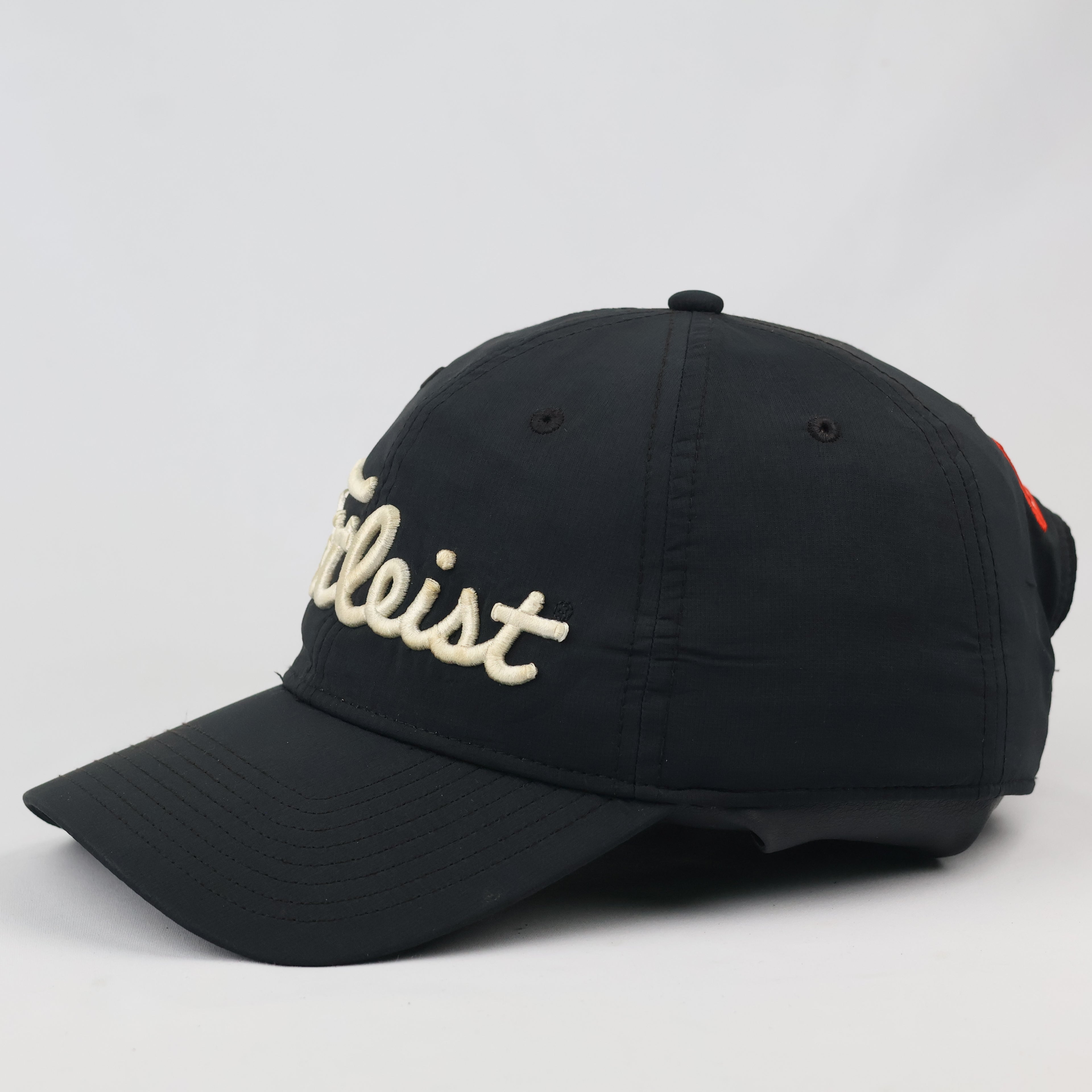 Thrifted Titleist SAM Golftime Golf Hat | Black Strapback