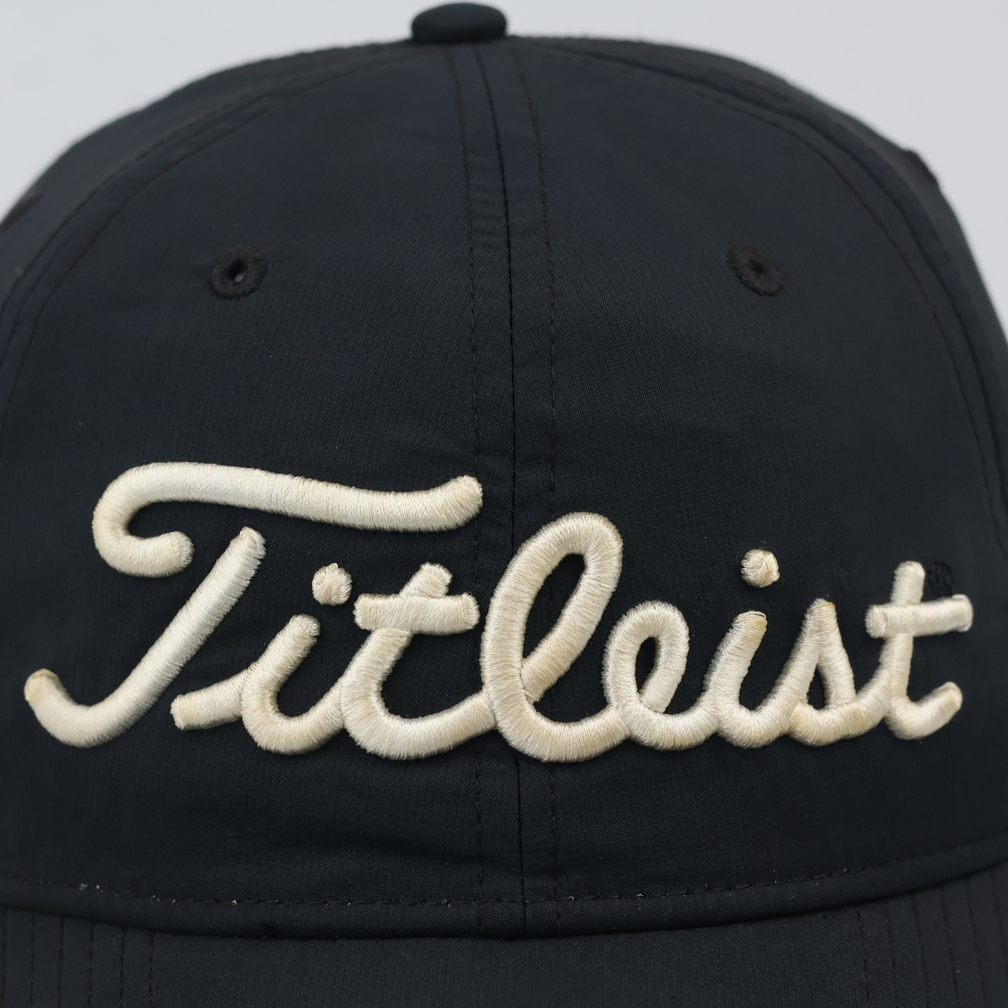Thrifted Titleist SAM Golftime Golf Hat | Black Strapback