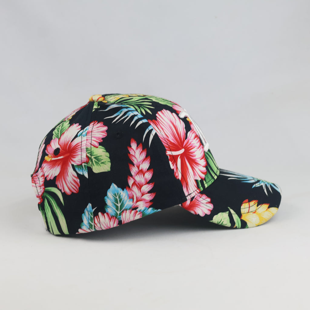 Thrifted New York Summer Hibiscus Print Baseball Cap (54cm) | 10562