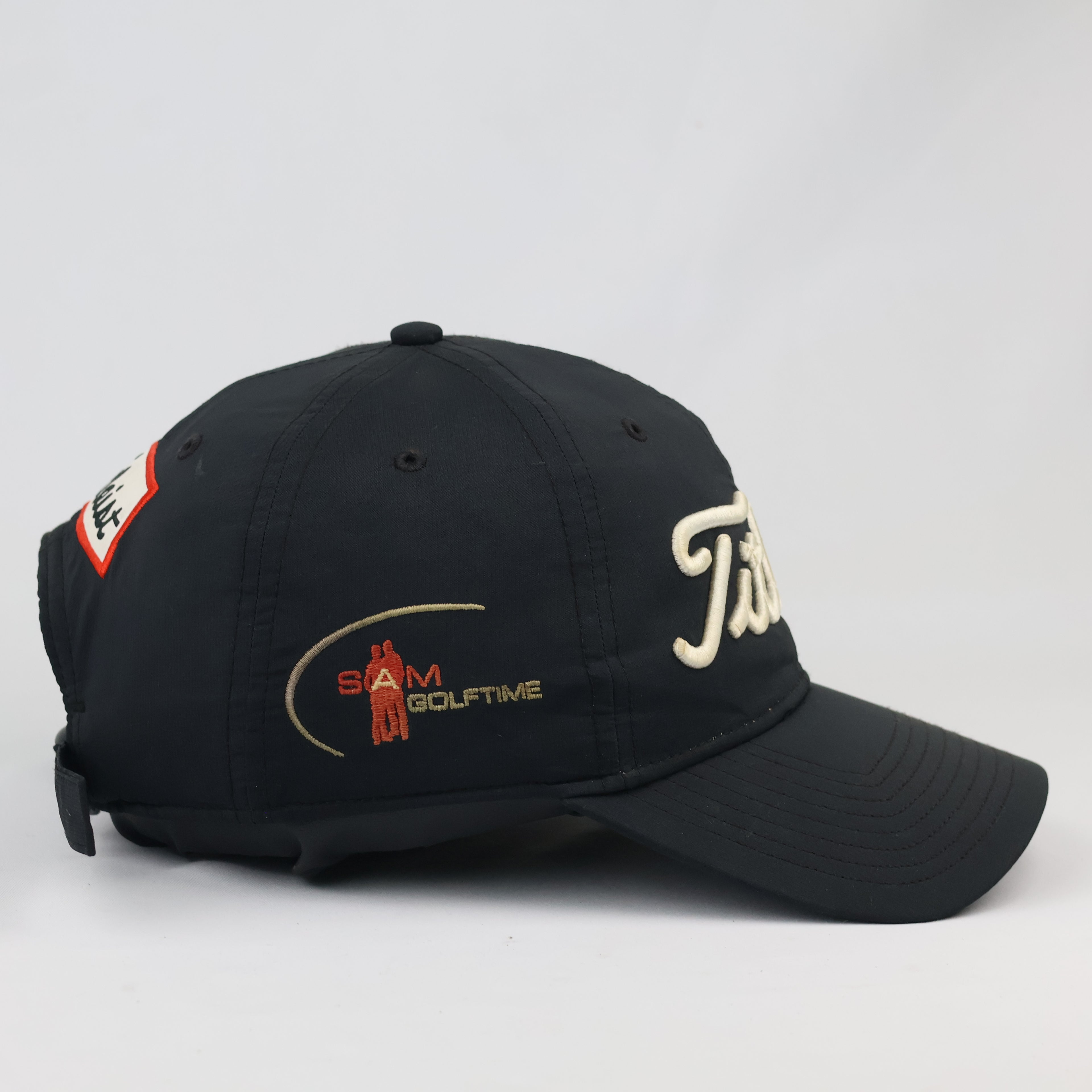Thrifted Titleist SAM Golftime Golf Hat | Black Strapback