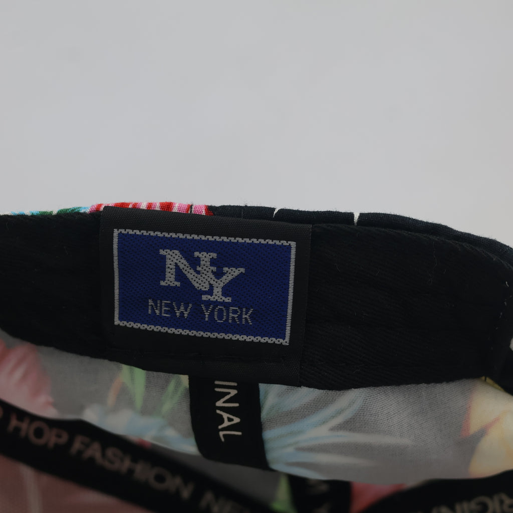 Thrifted New York Summer Hibiscus Print Baseball Cap (54cm) | 10562